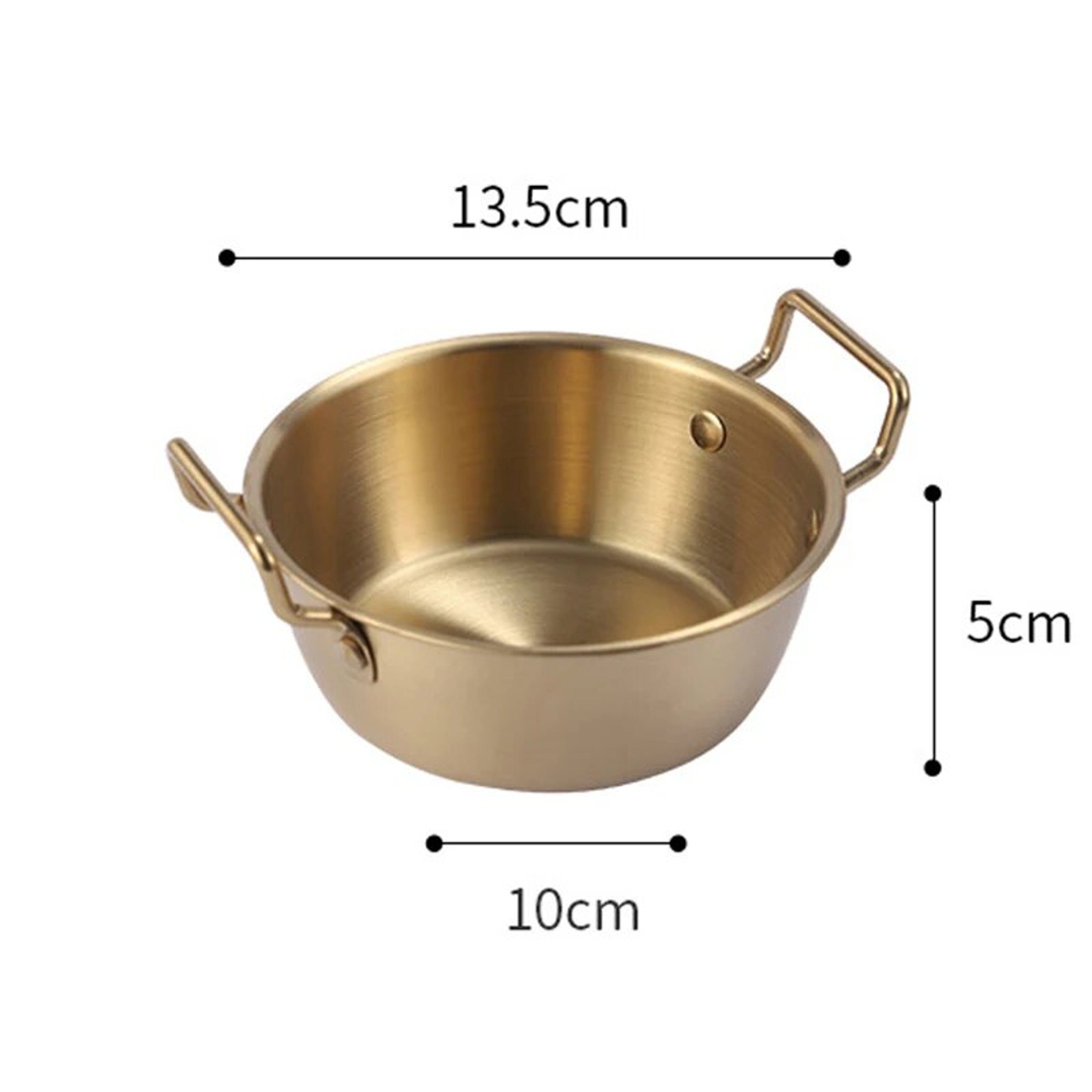 Golden Stainless Steel Instant Noodle Bowl With Handle  Elegant Korean Rice Wine Bowl For Salads  S 4