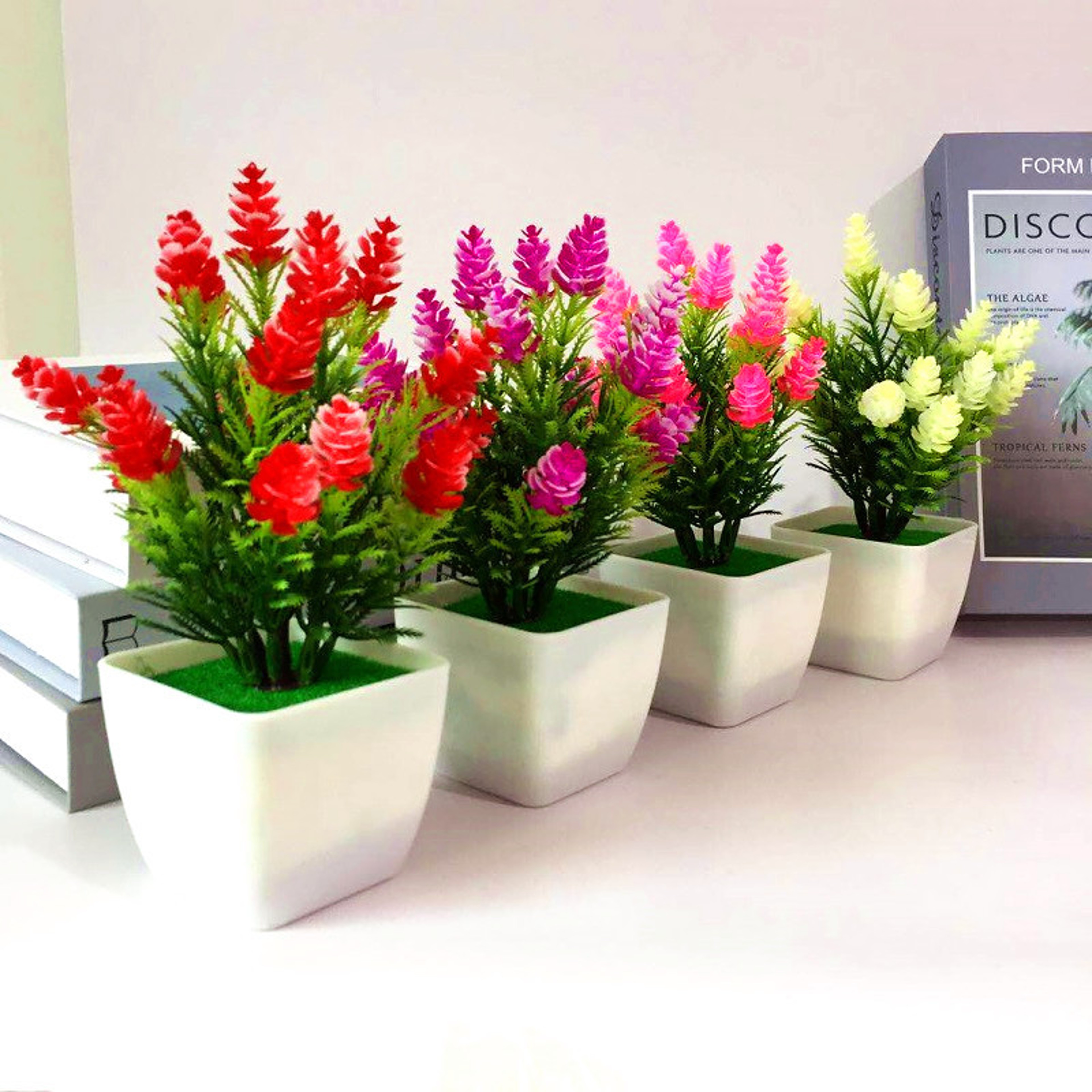 Artificial Bonsai Flower Plant In Pot  Small Fake Plants For Home Office Or Garden Decor 1