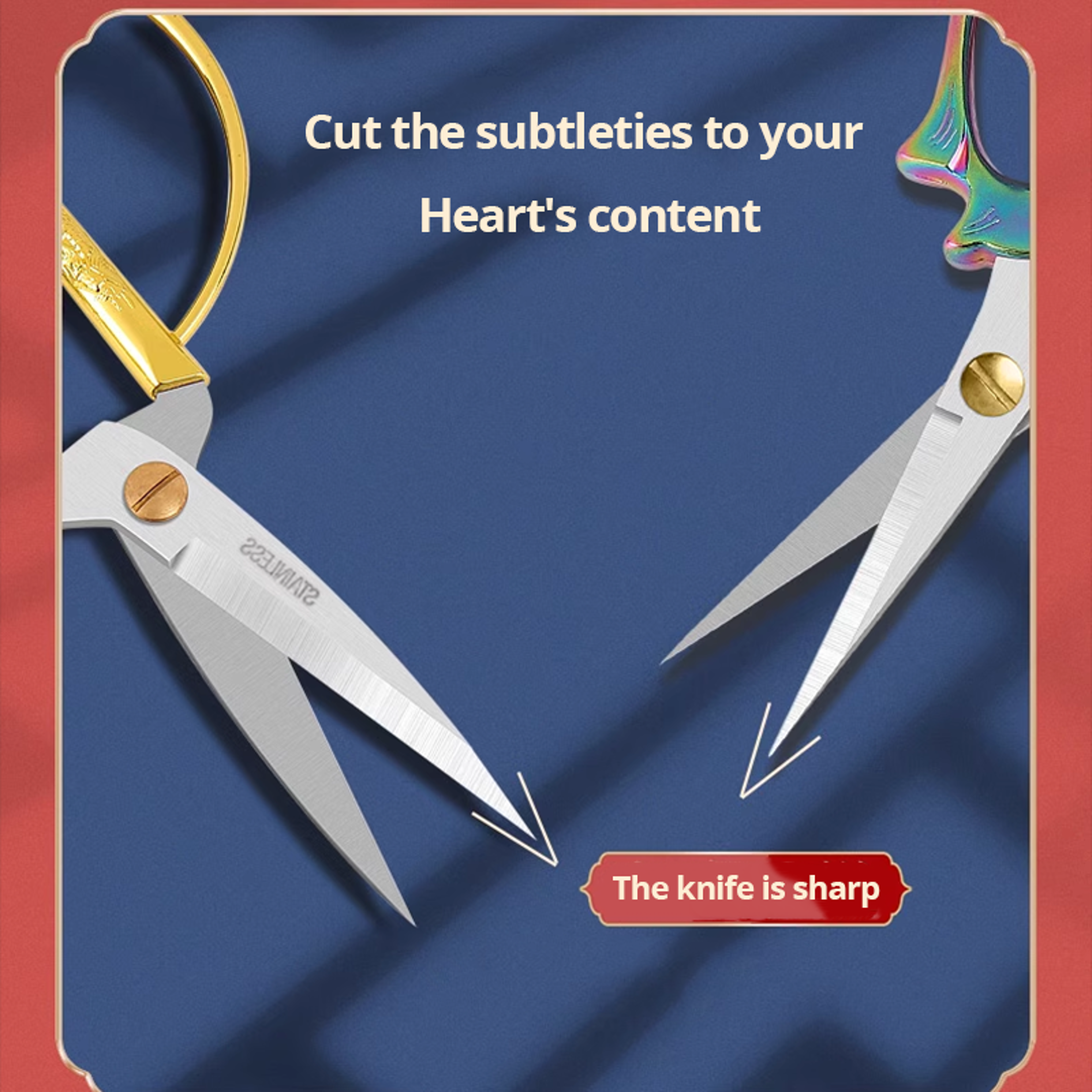 Vintage Retro Cross Stitch Scissors  Durable HighQuality Stainless Steel Tailor Shears For Fabric C 3