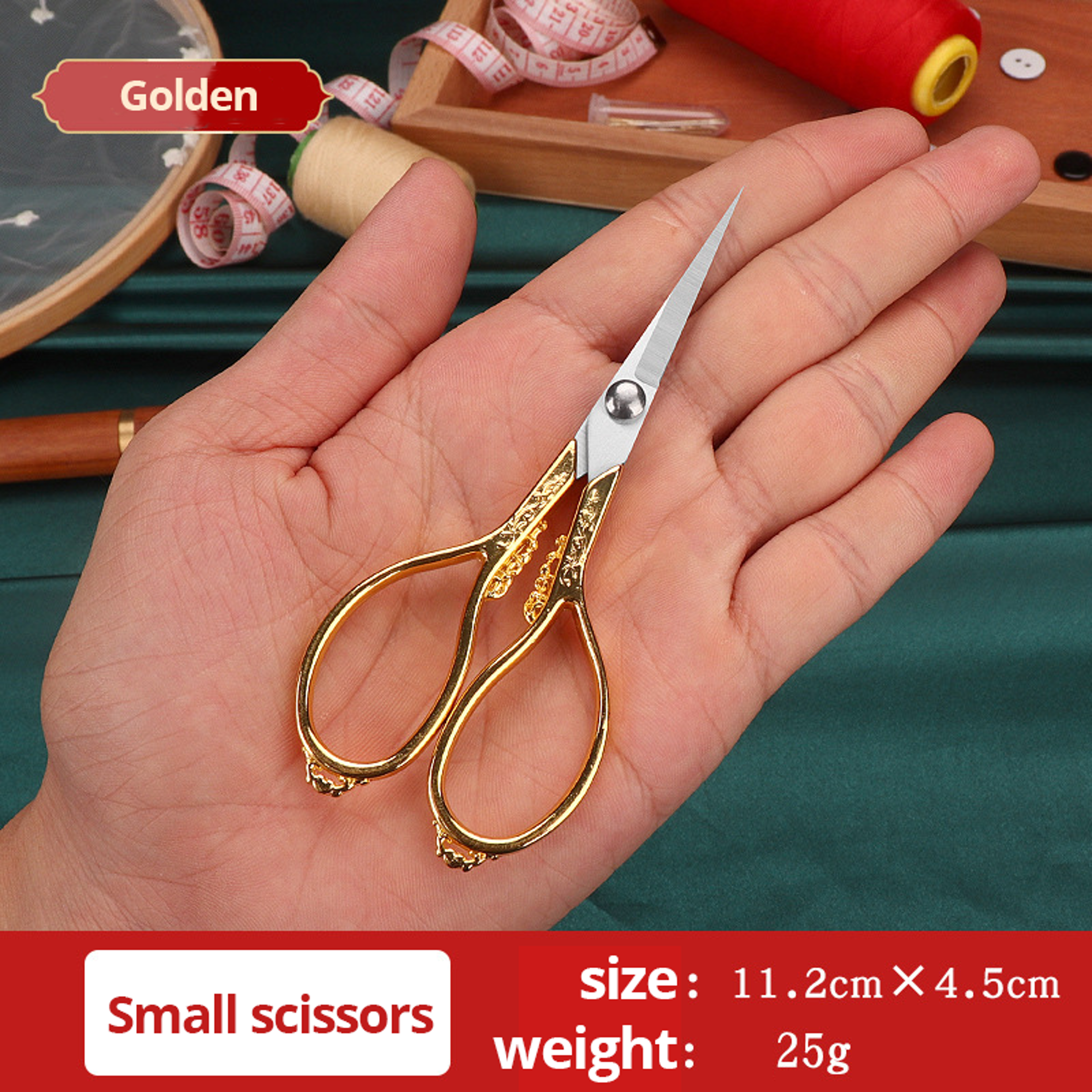 Vintage Retro Cross Stitch Scissors  Durable HighQuality Stainless Steel Tailor Shears For Fabric C 4