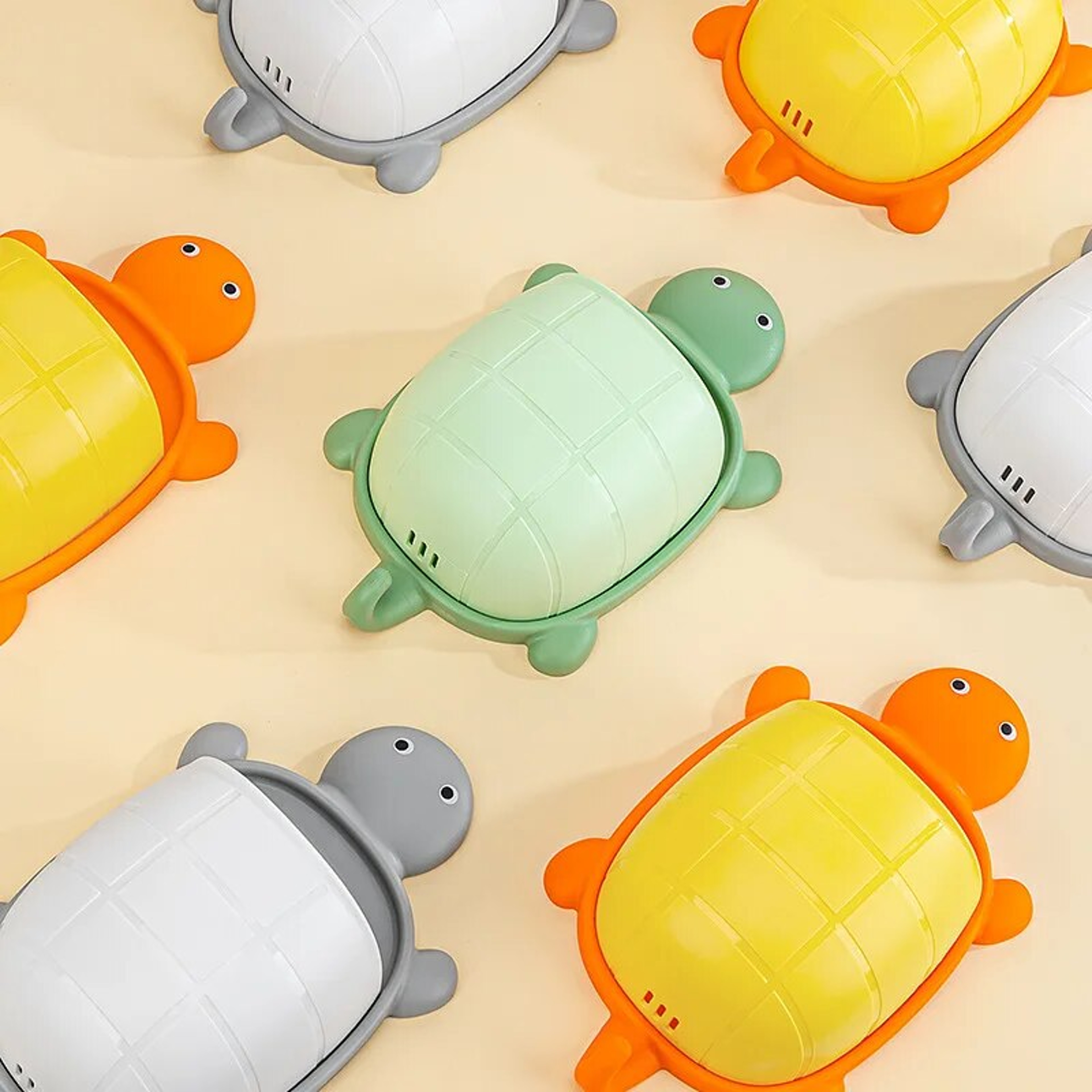 Cute Turtle Design Toothbrush Holder  Creative Cartoon Bathroom Storage Organizer 2