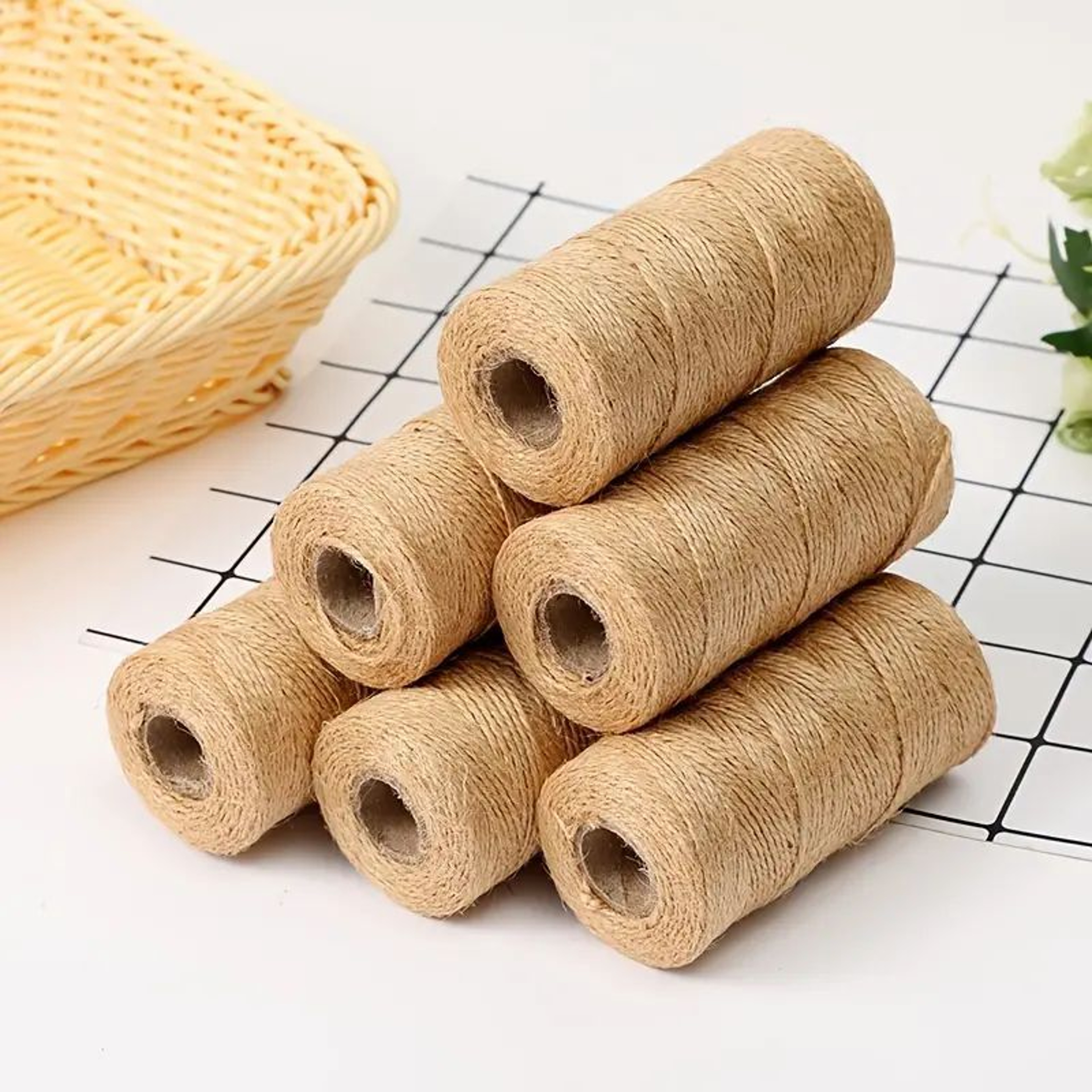 Natural Jute Craft Rope  Durable Jute Twine String  Hemp Cord For DIY Project 0