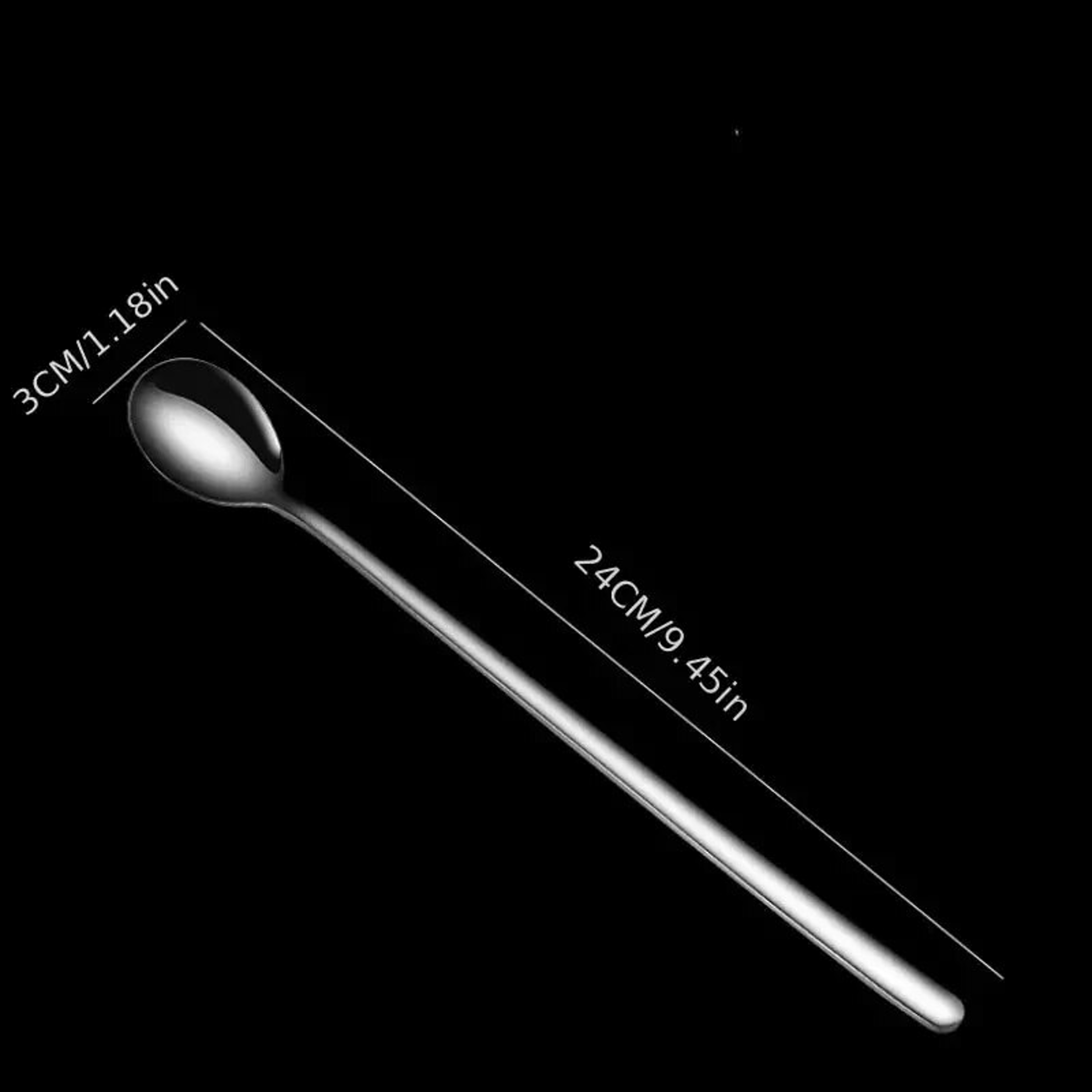Stainless Steel Spoons Set  Long Handle Ice Cream Coffee And Stirring Utensils For Kitchen Use 4