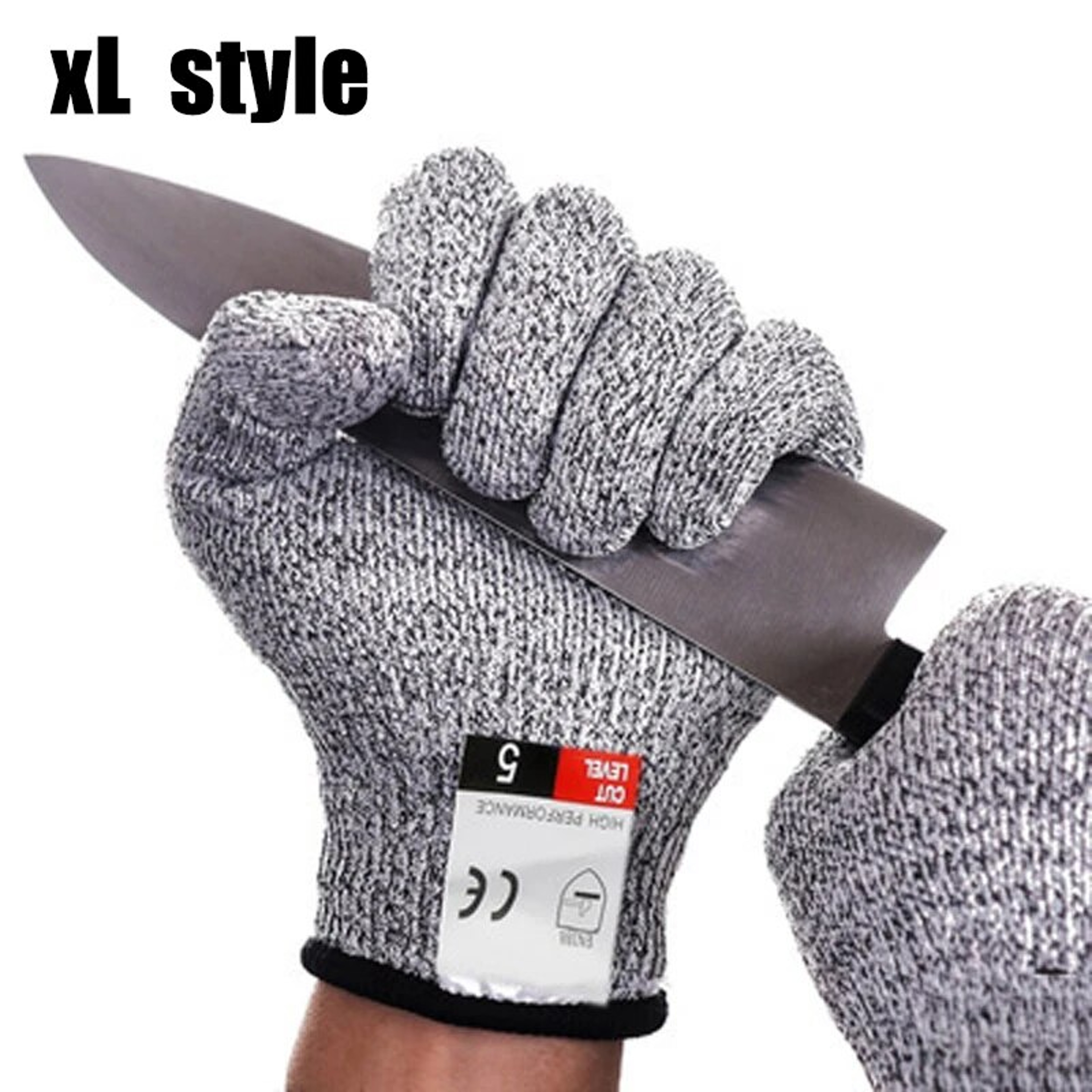 AntiCut Safety Work Gloves For Glass Cutting And Protection  GreyBlack Pair 6