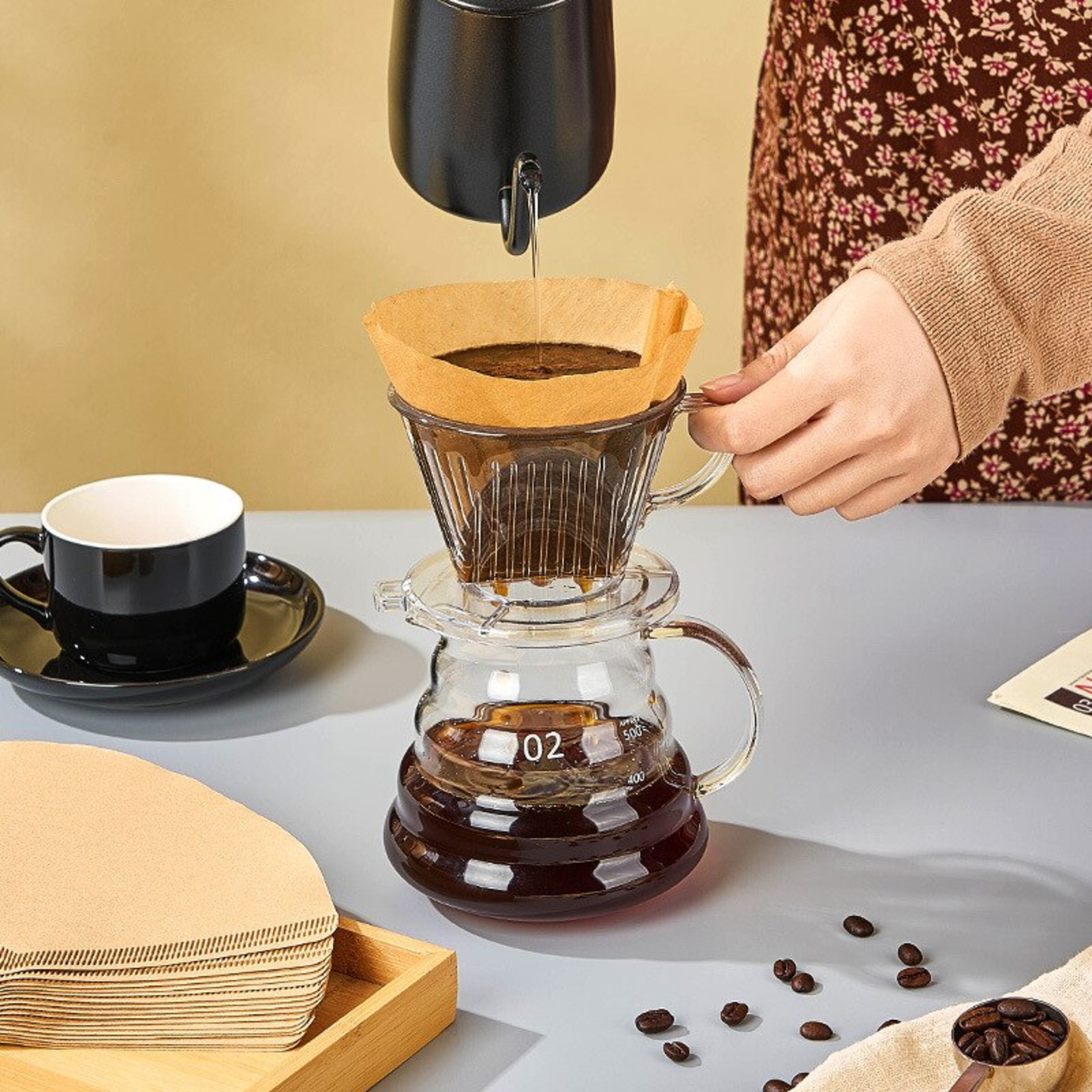 Premium Brown Coffee Filter Paper For Hand Brewed  American Coffee Machines 0