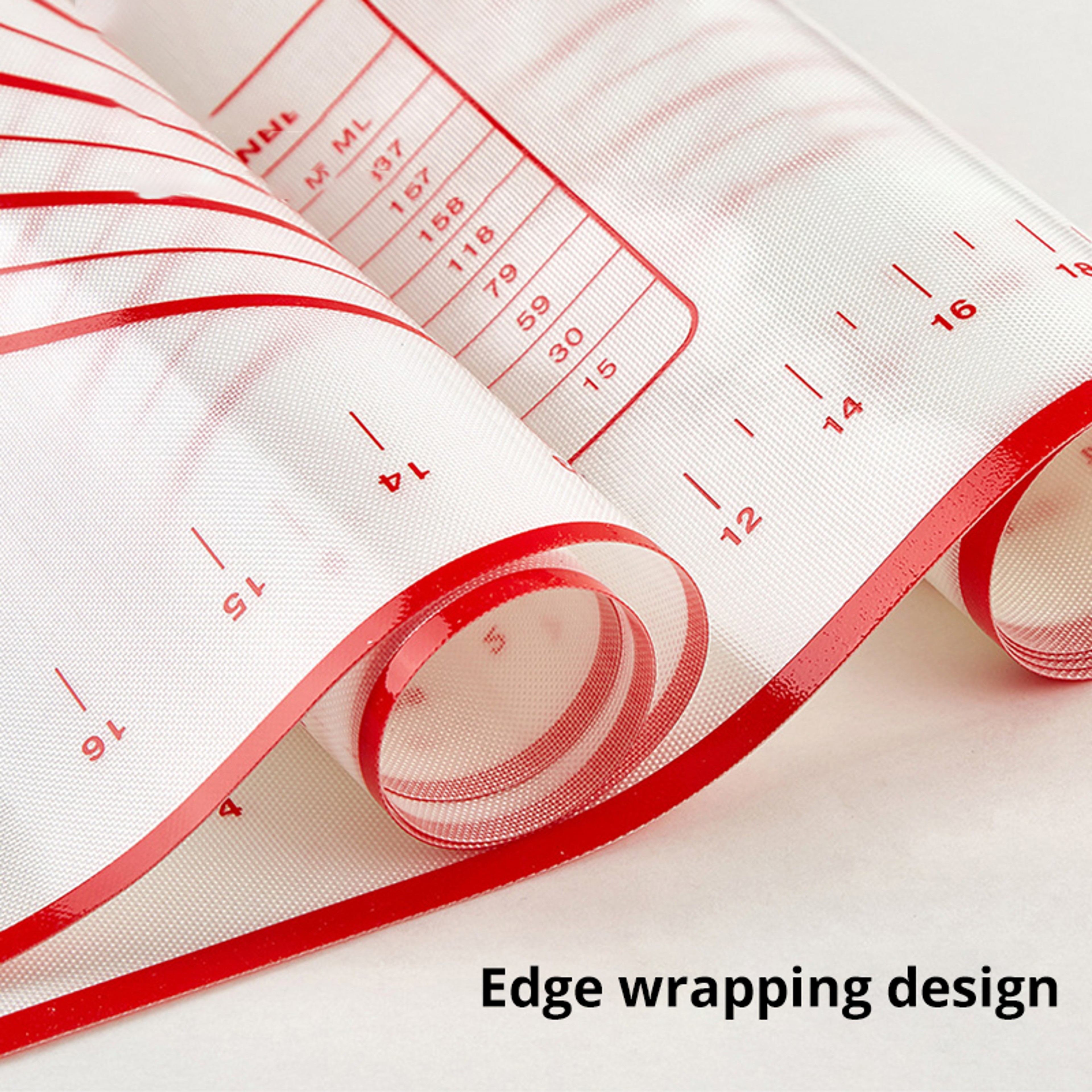 RedBlack Silicone Pastry Pad  NonSlip HeatResistant Dough Making Mat For Pastry And Pasta 4