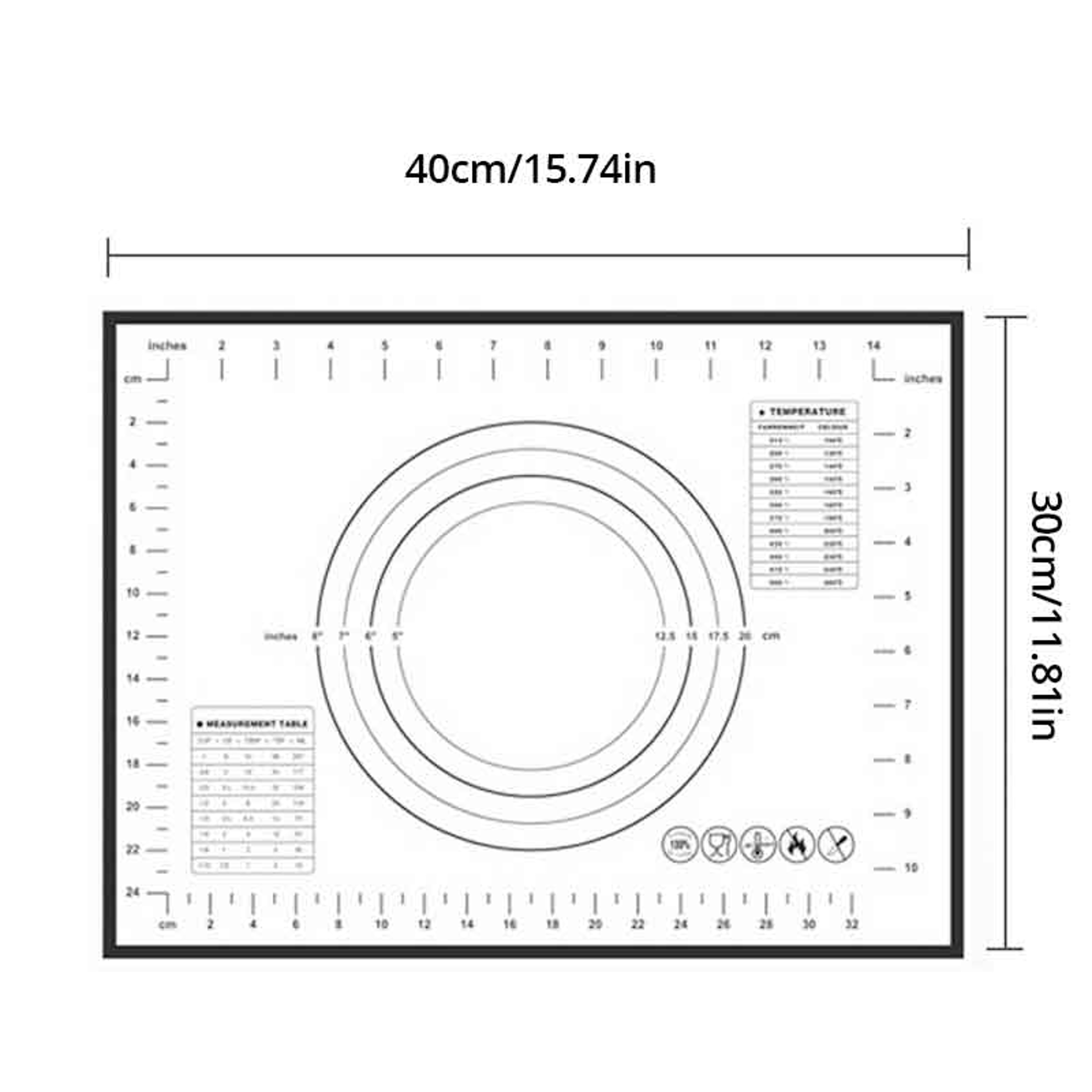 RedBlack Silicone Pastry Pad  NonSlip HeatResistant Dough Making Mat For Pastry And Pasta 5