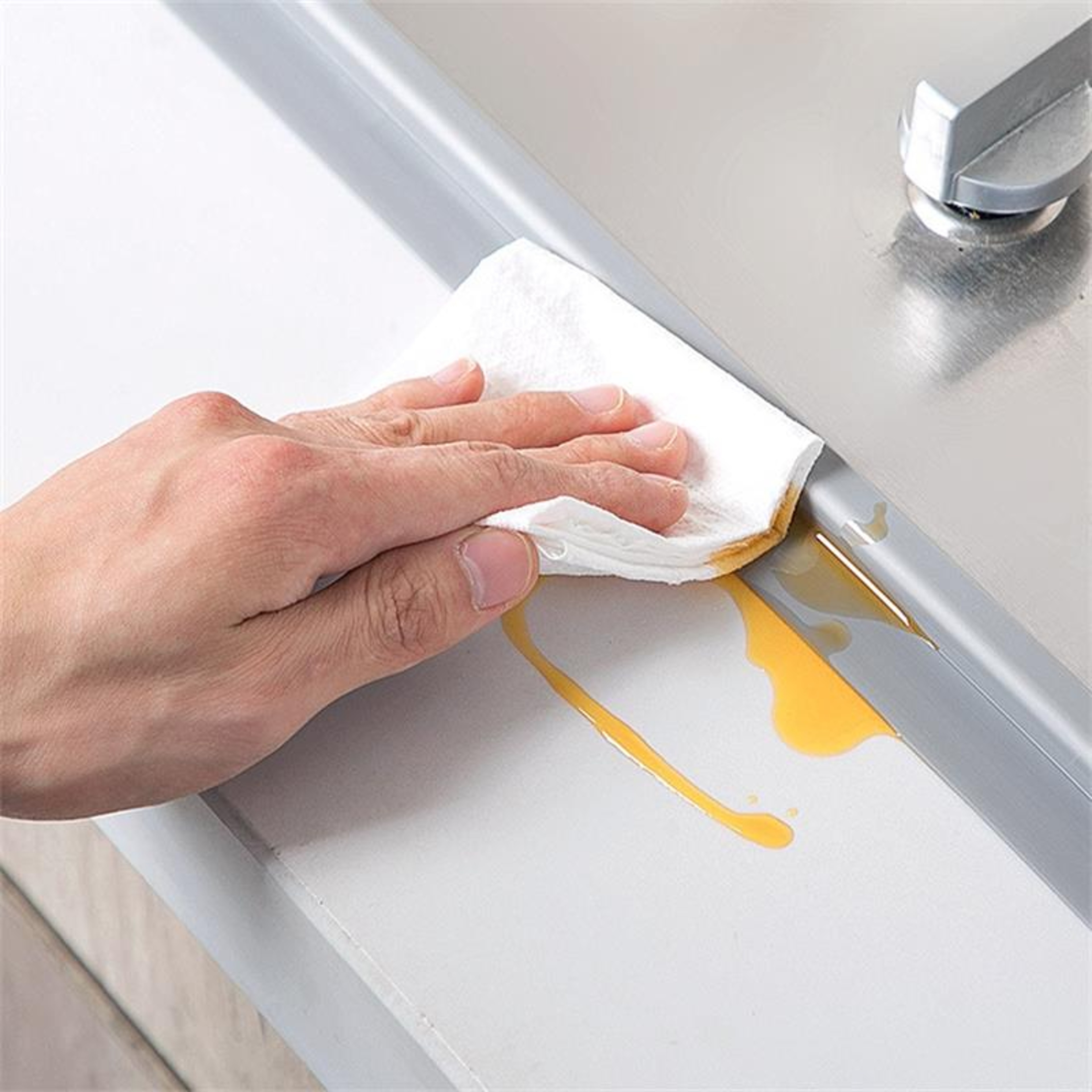 Grey PVC Waterproof SelfAdhesive Sealing Strip For Sink Stove And Bathroom Corner  Mould And WaterP 1