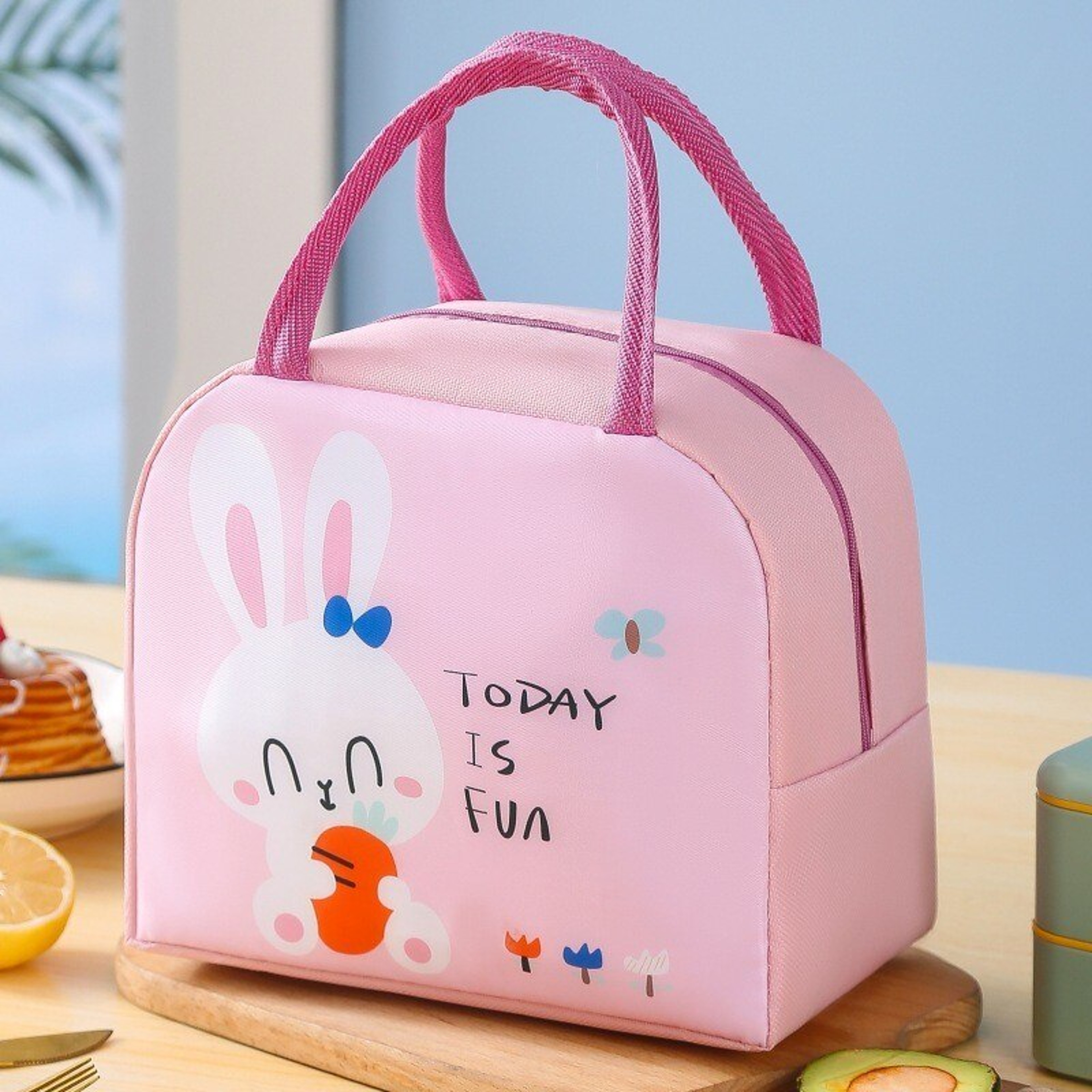 Cartoon Insulated Lunch Box Tote Bag  EcoFriendly Handheld Bento Bag With Thickened Aluminum Foil F 0