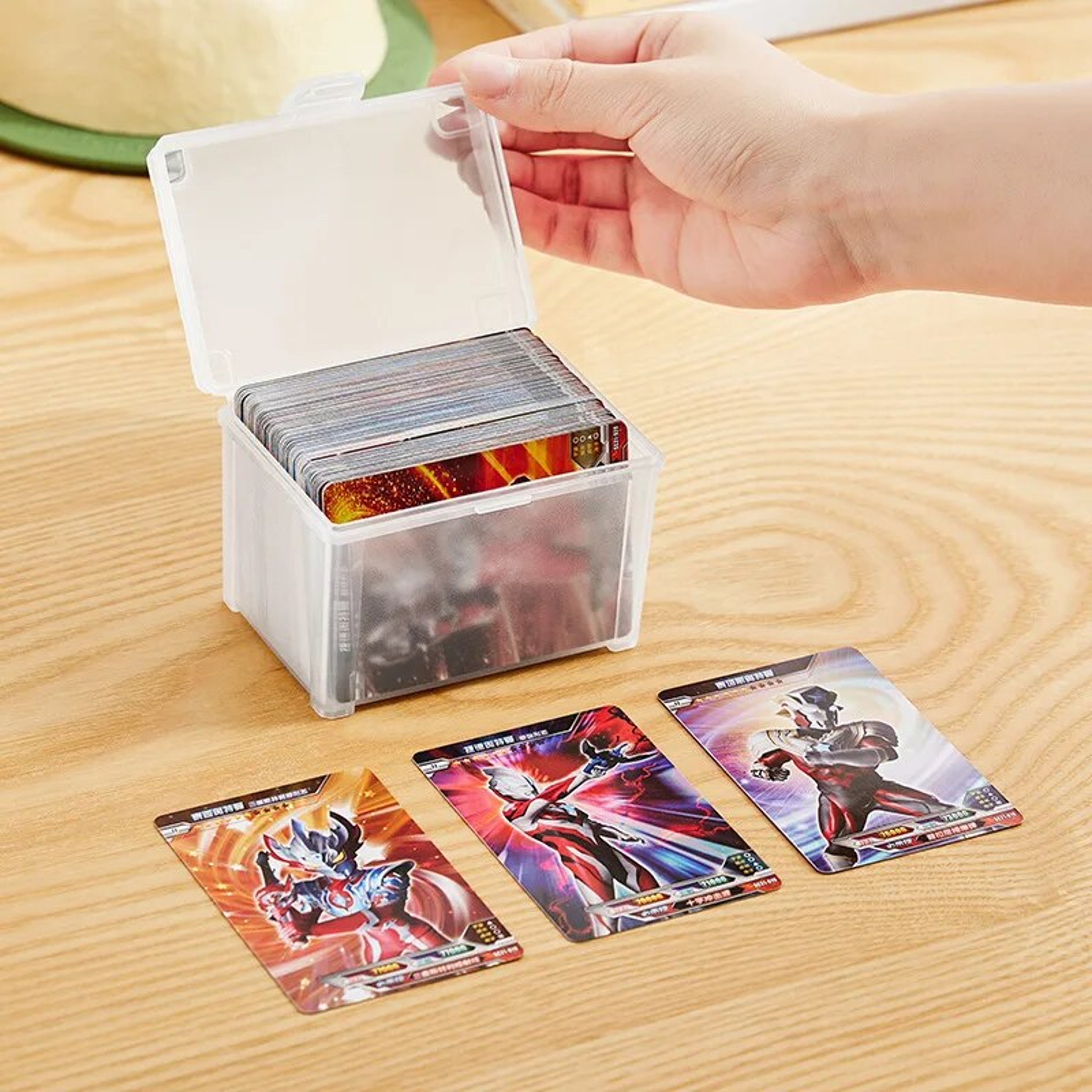 Small SemiTransparent Plastic Card Storage Box  Matte FlipTop Jewelry Organizer 1