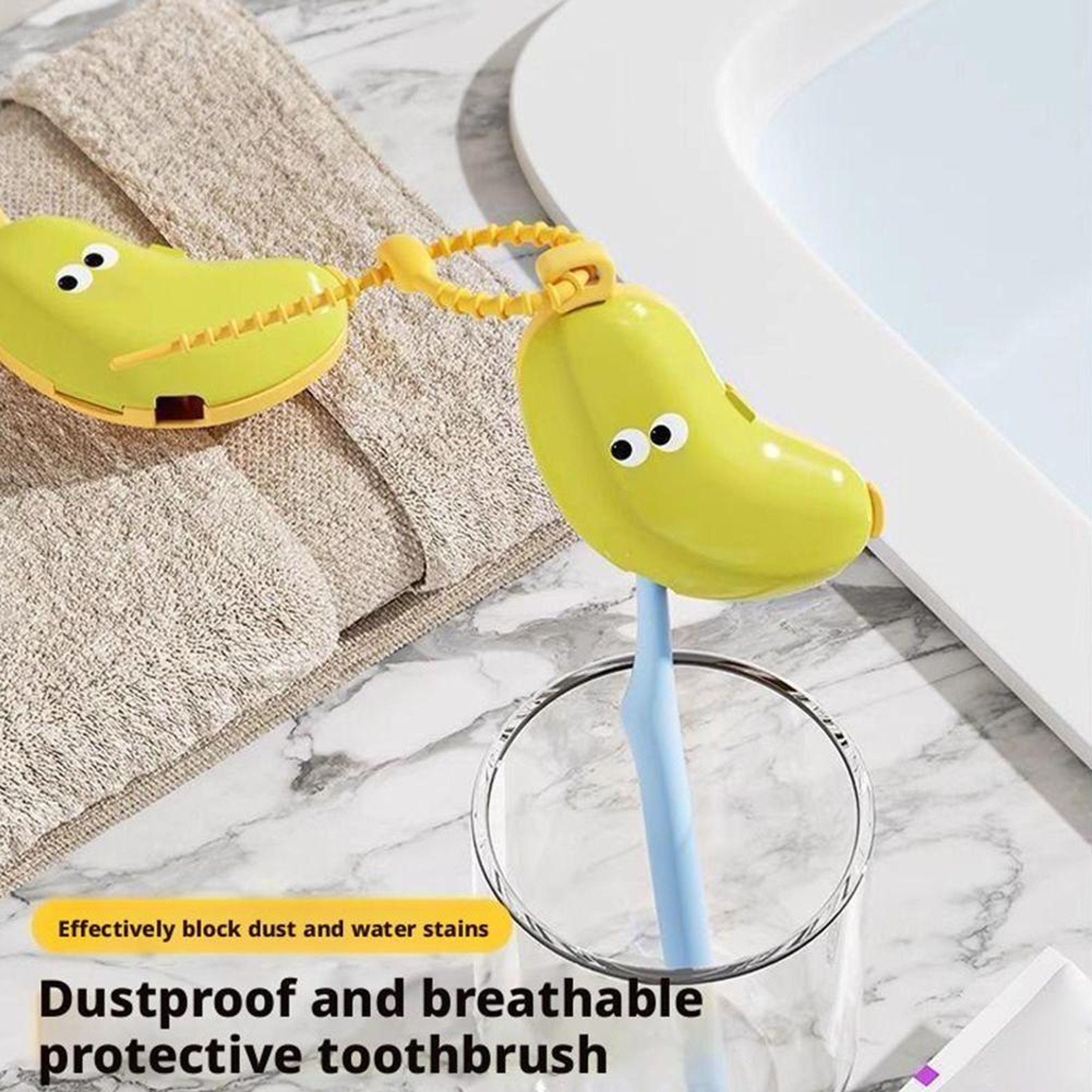 Portable Travel Toothbrush Cover With Toothpaste Storage Case Banana Shaped Toothbrush Protector  B 3