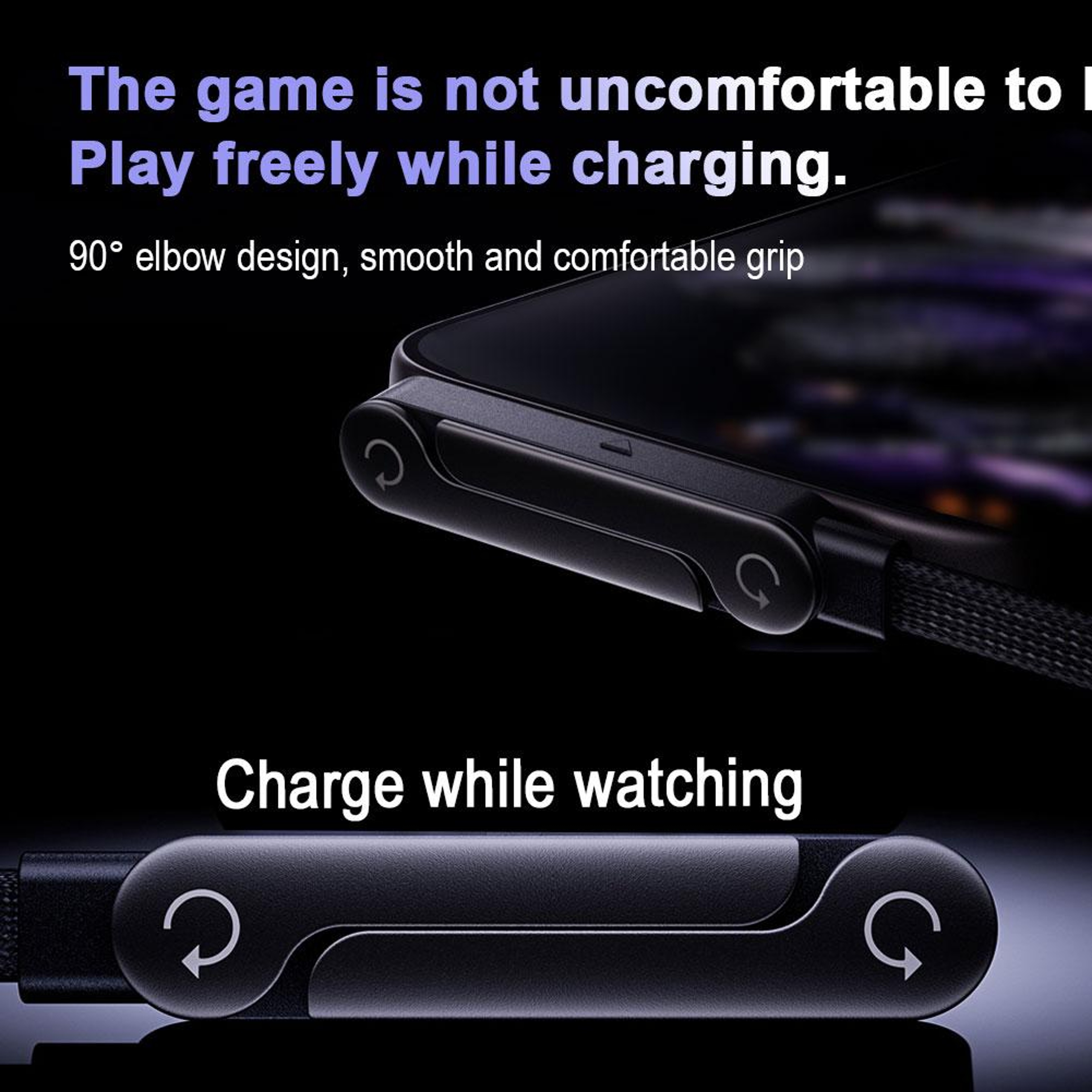 TypeC To TypeC Elbow Fast Charging Data Cable With Phone Stand 3