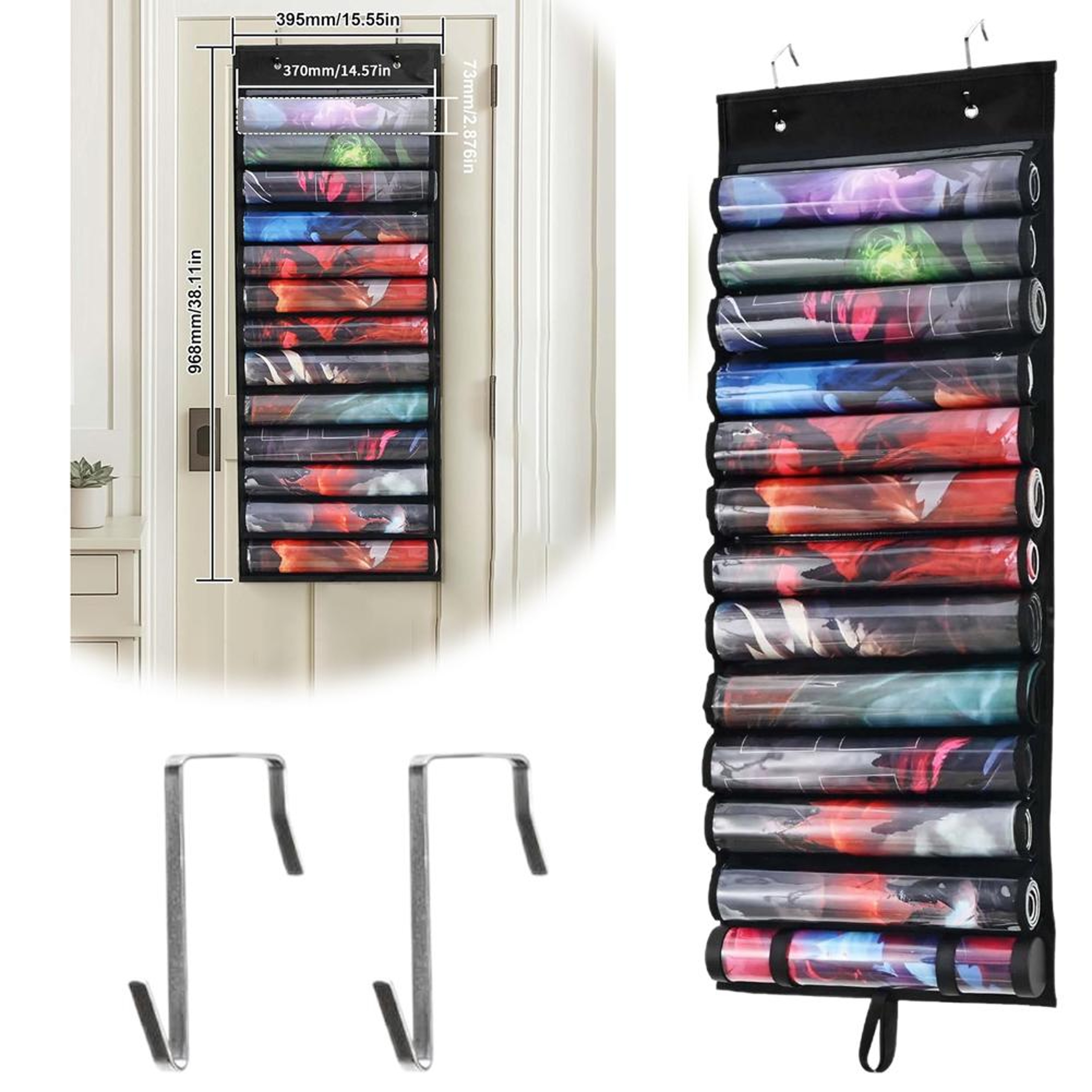 Portable Playmat Holder And Storage Bag For TCGRPG Mats  Organized And Convenient Includes Hooks 0