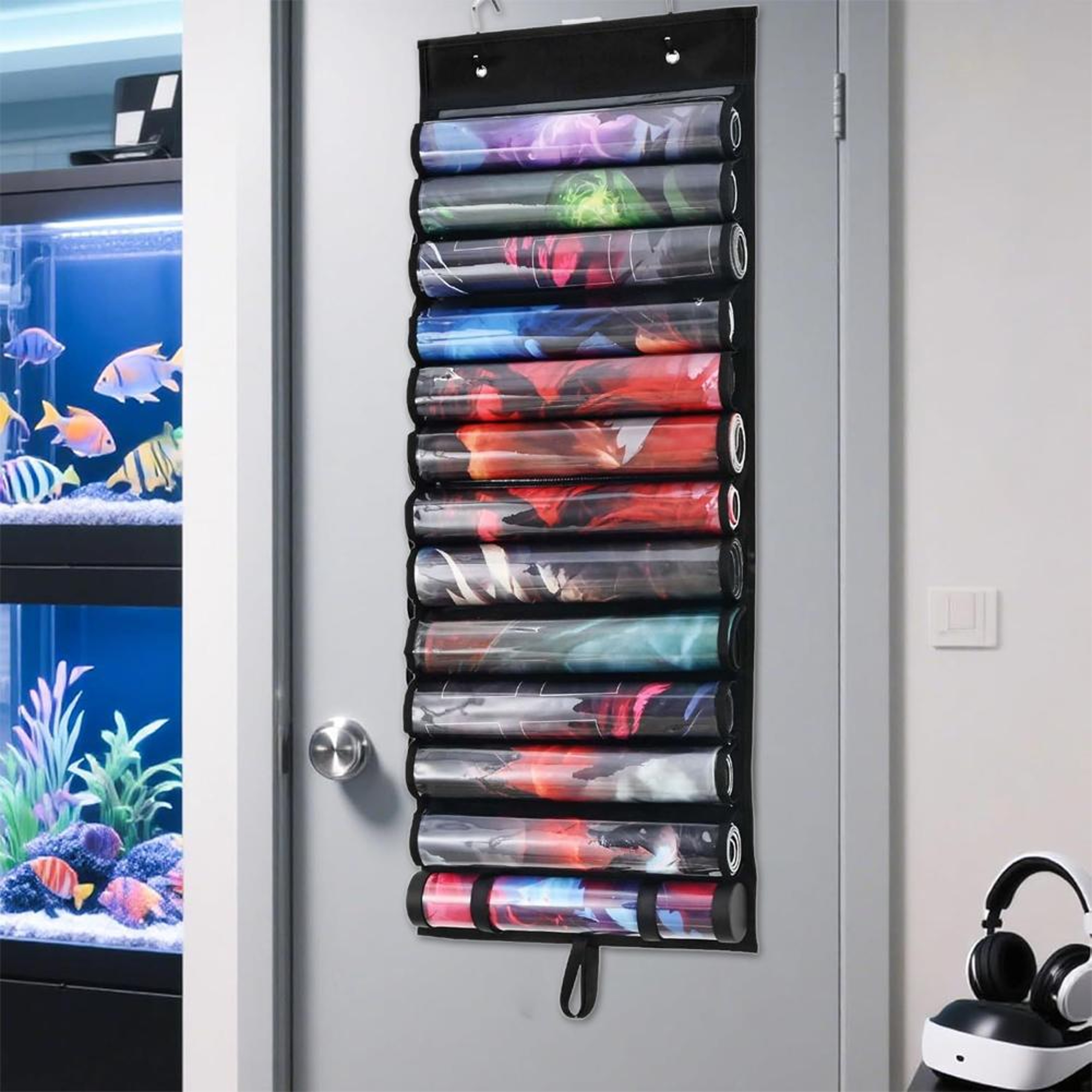 Portable Playmat Holder And Storage Bag For TCGRPG Mats  Organized And Convenient Includes Hooks 1