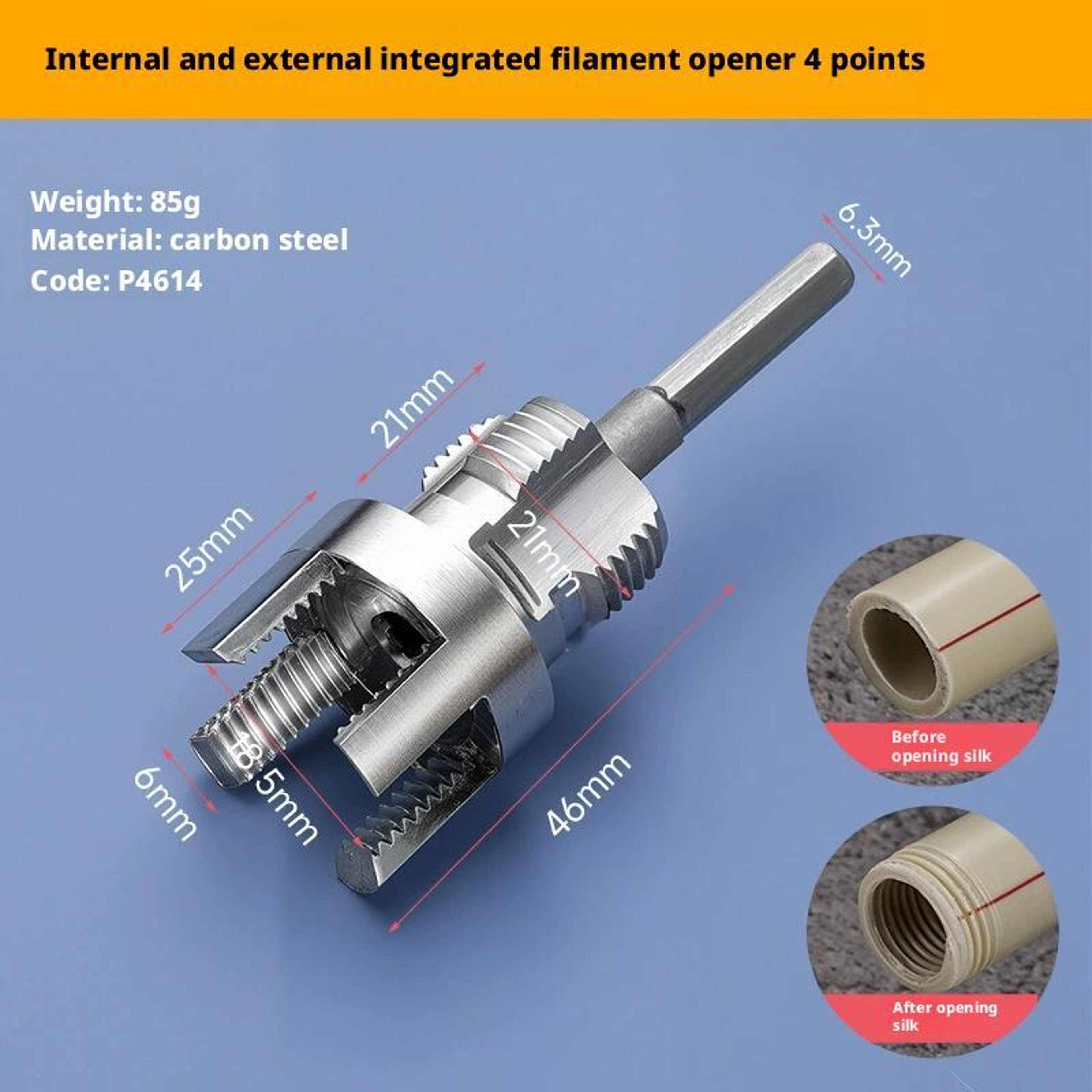 PVC Pipe Threading Tool  Durable Metal Internal  External Pipe Thread Cutter For DIY Plumbing  Home 3