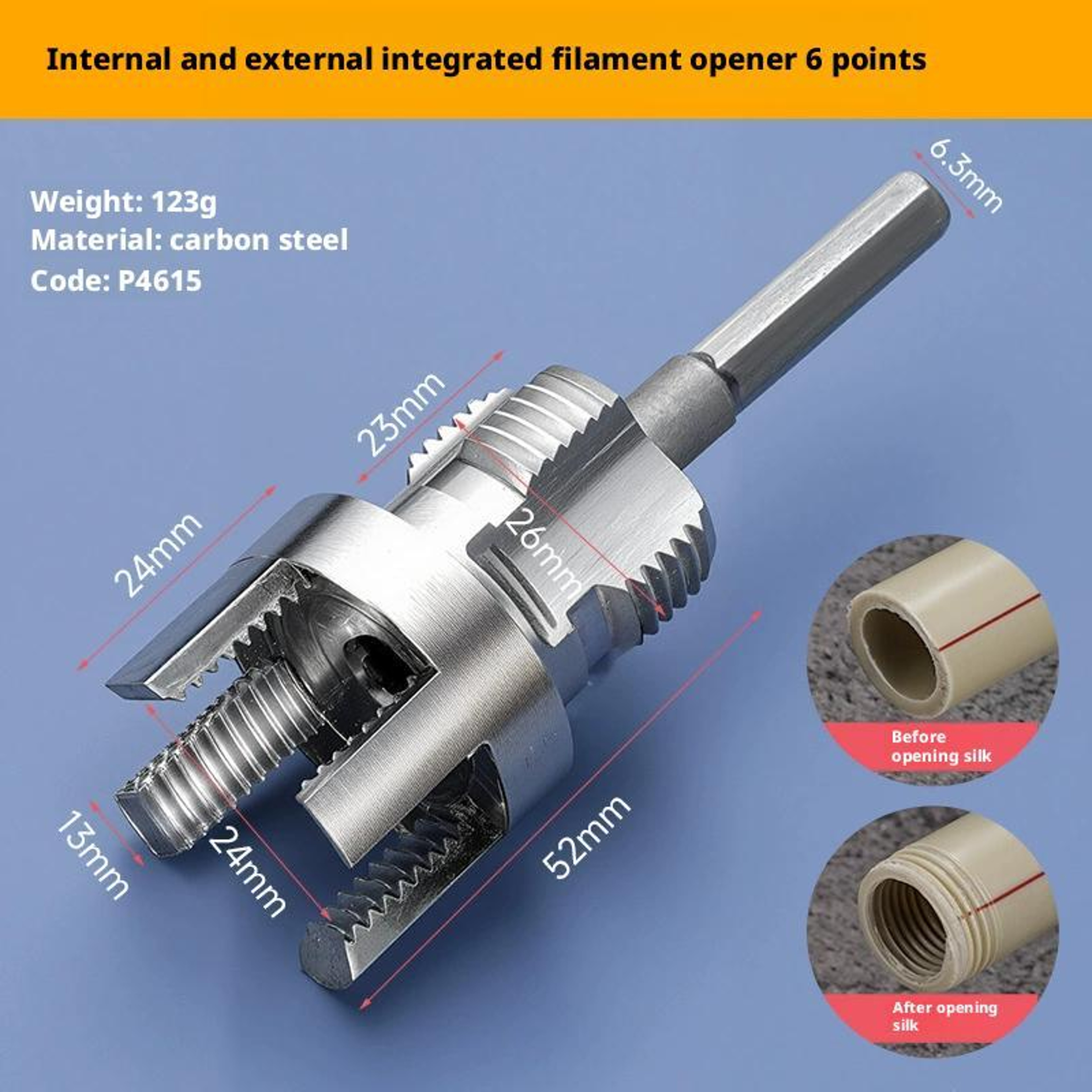 PVC Pipe Threading Tool  Durable Metal Internal  External Pipe Thread Cutter For DIY Plumbing  Home 5