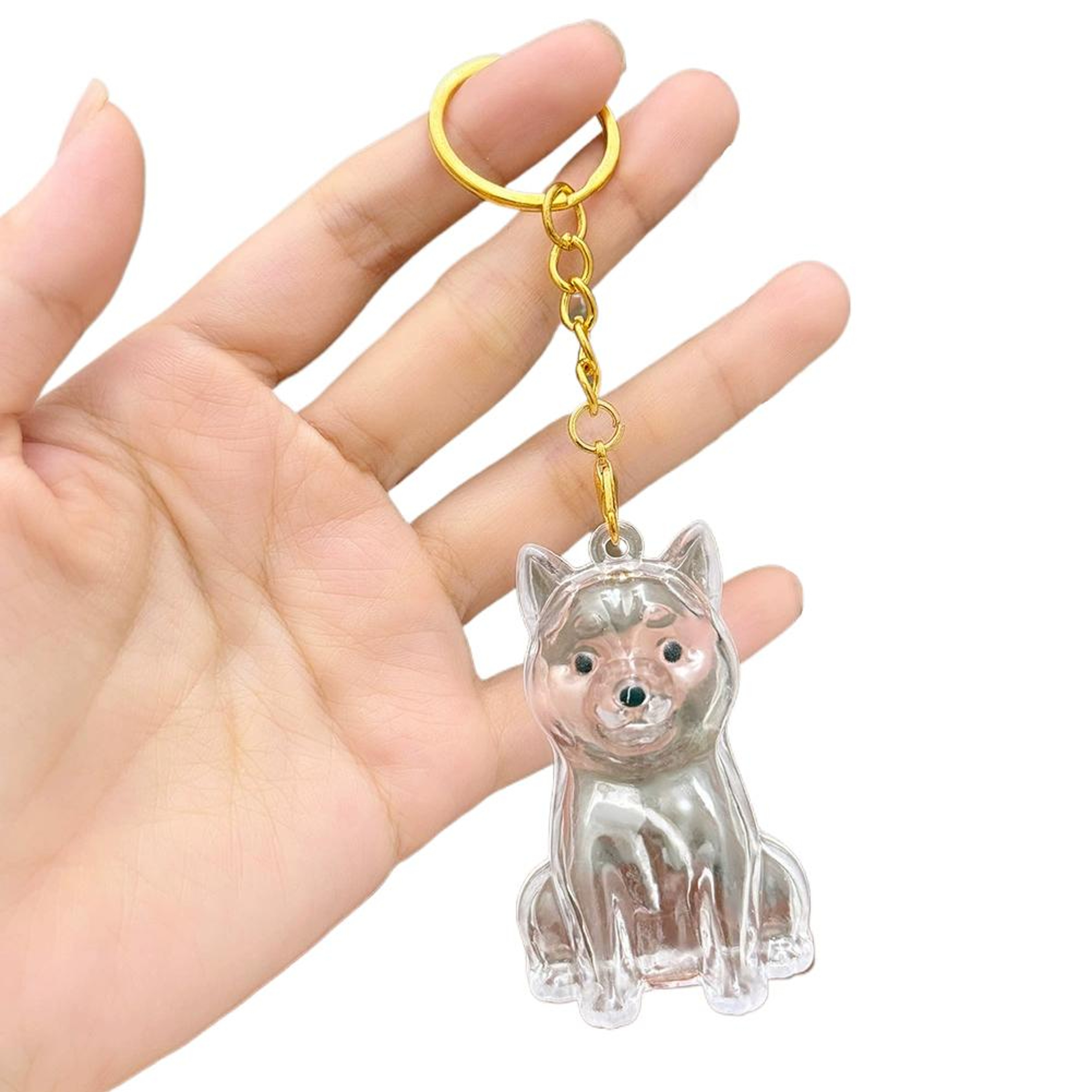 Dog Hair Collection Keychain Charm  Memorial Pet Hair Storage Box For Keepsakes 2