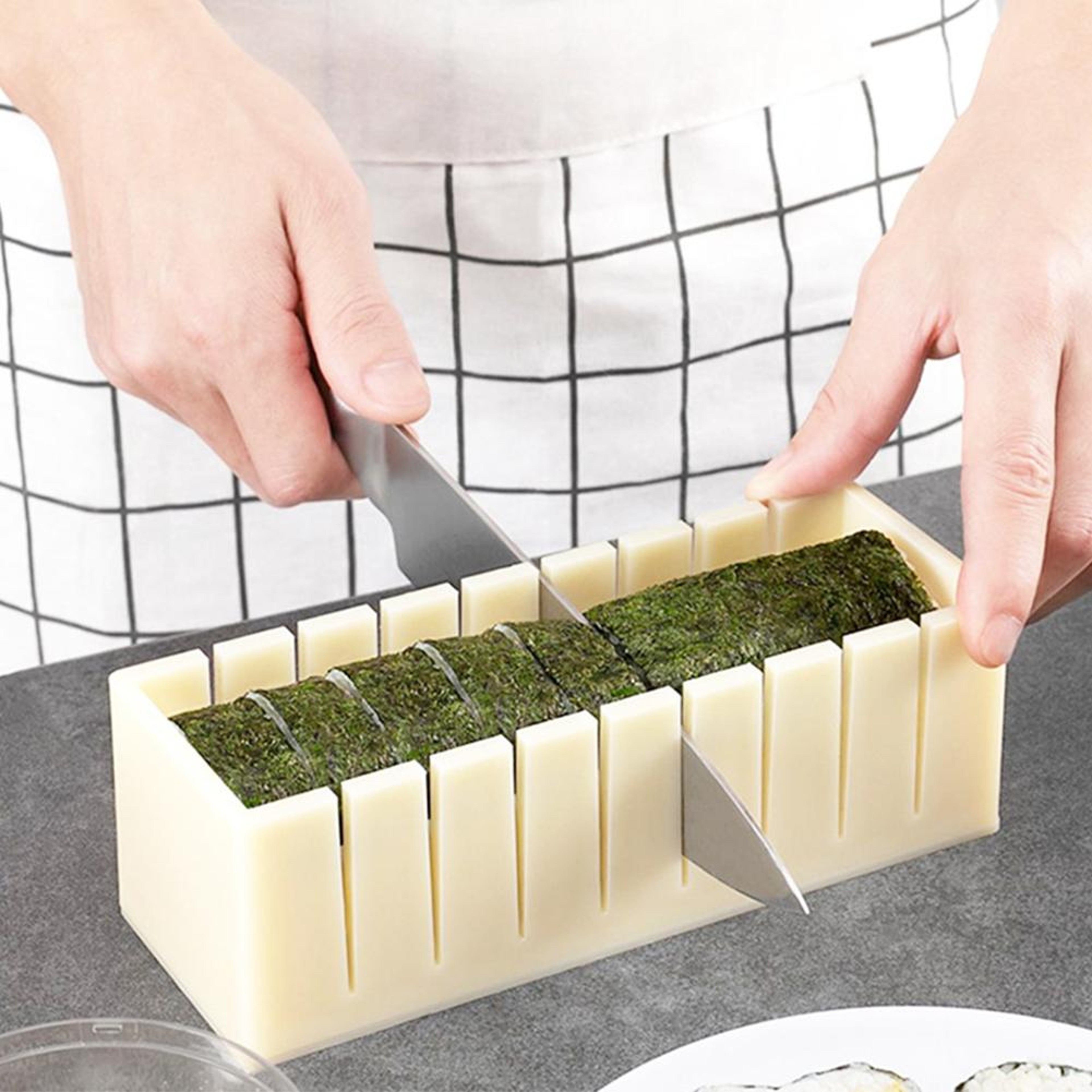 Reusable Sushi Maker Kit Round Square  Heartshaped Kimbap Sushi Roll Molds  Sushi Making Tools For  0