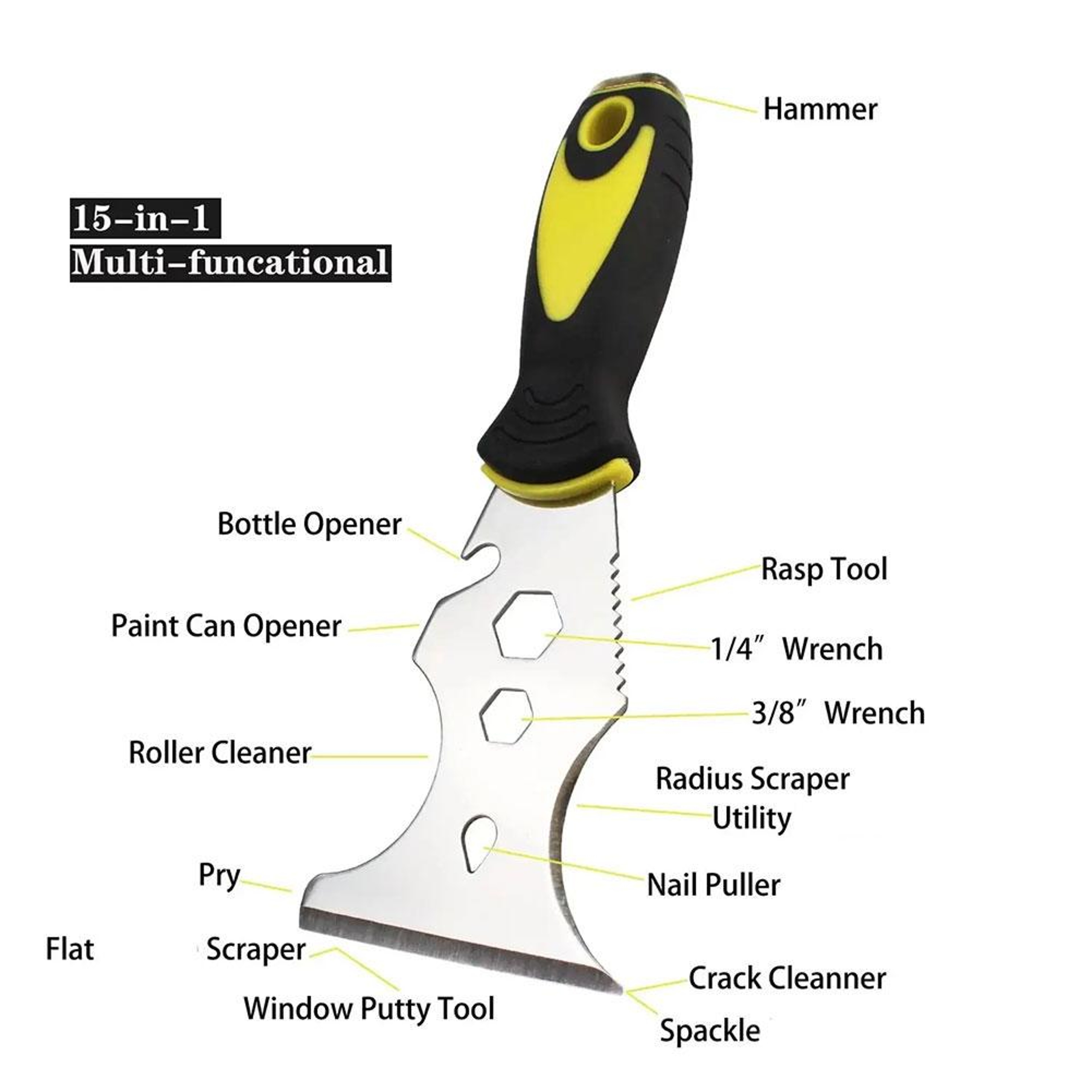 Multifunctional Stainless Steel Putty Knife  Heavy Duty Scraper For DIY  Construction Projects Tool 2
