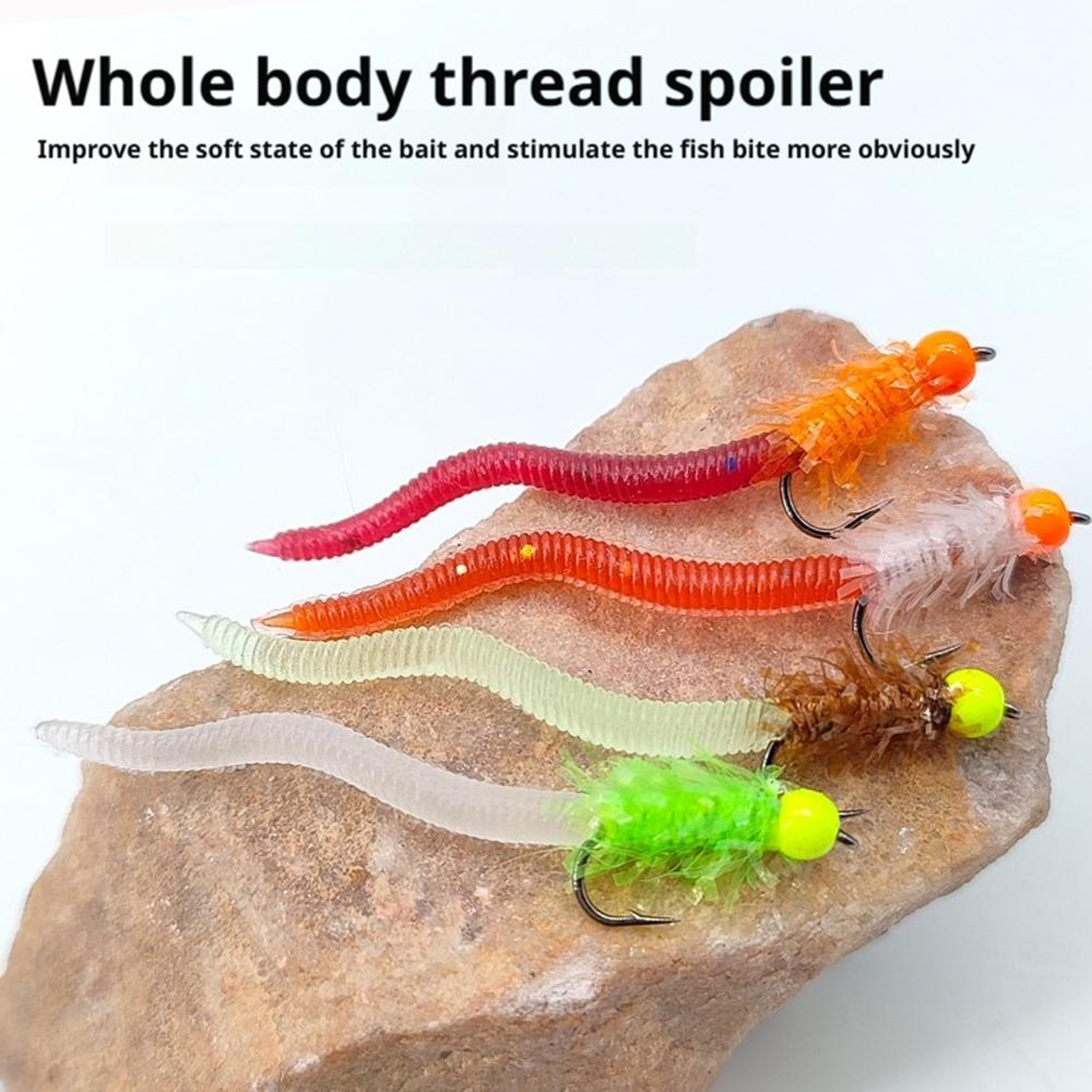 Luminous Soft Worm Fishing Lures  Glowing Simulated Earthworms For Rainbow Trout Catfish And Fly Fi 4