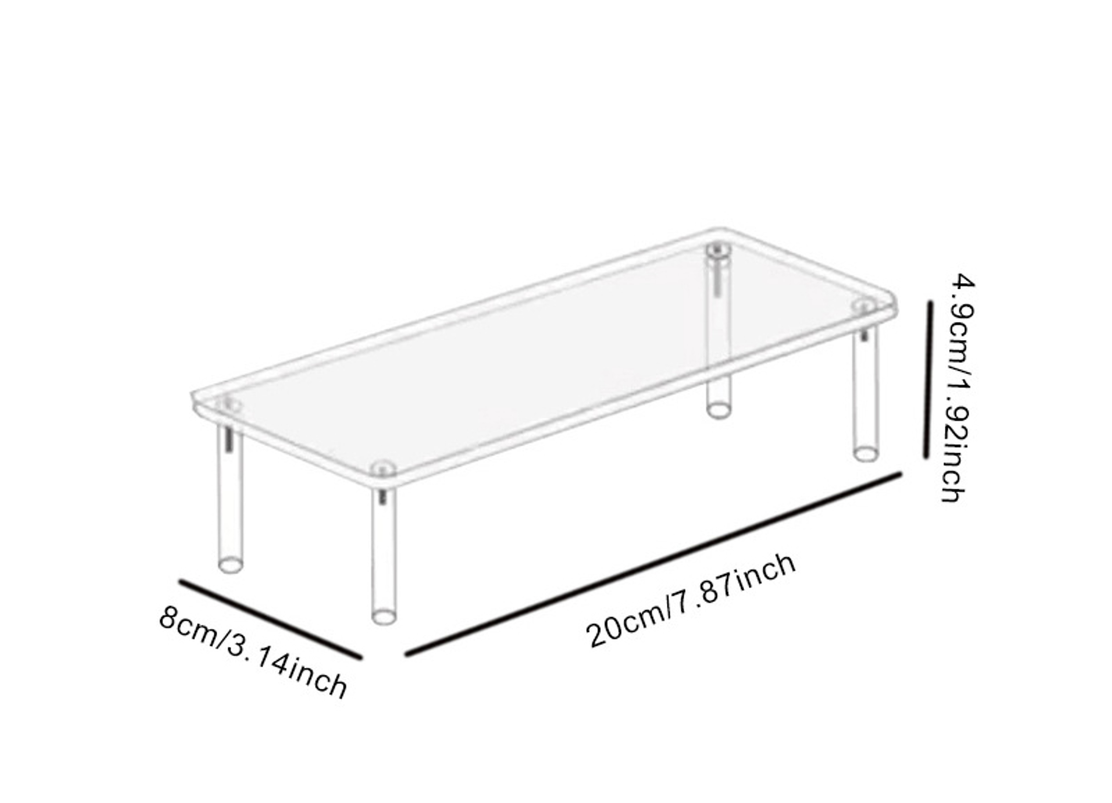 Acrylic Display Rack For Cupcakes Perfume Dolls  More  Transparent Trapezoidal Storage Shelf 5