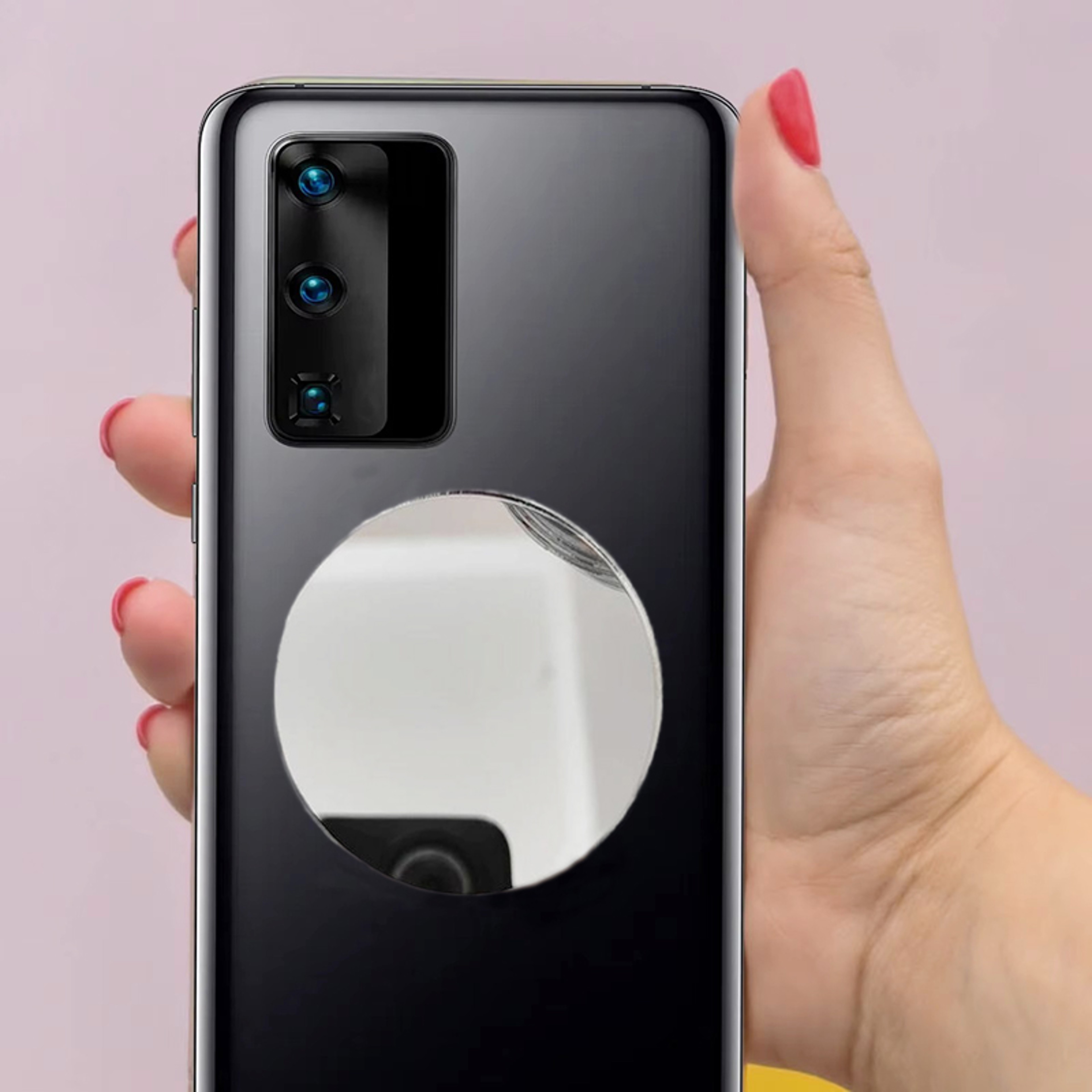 DIY SelfAdhesive Mobile Phone Case Lens Sticker  Portable Makeup Mirror Decal For Smartphones 0