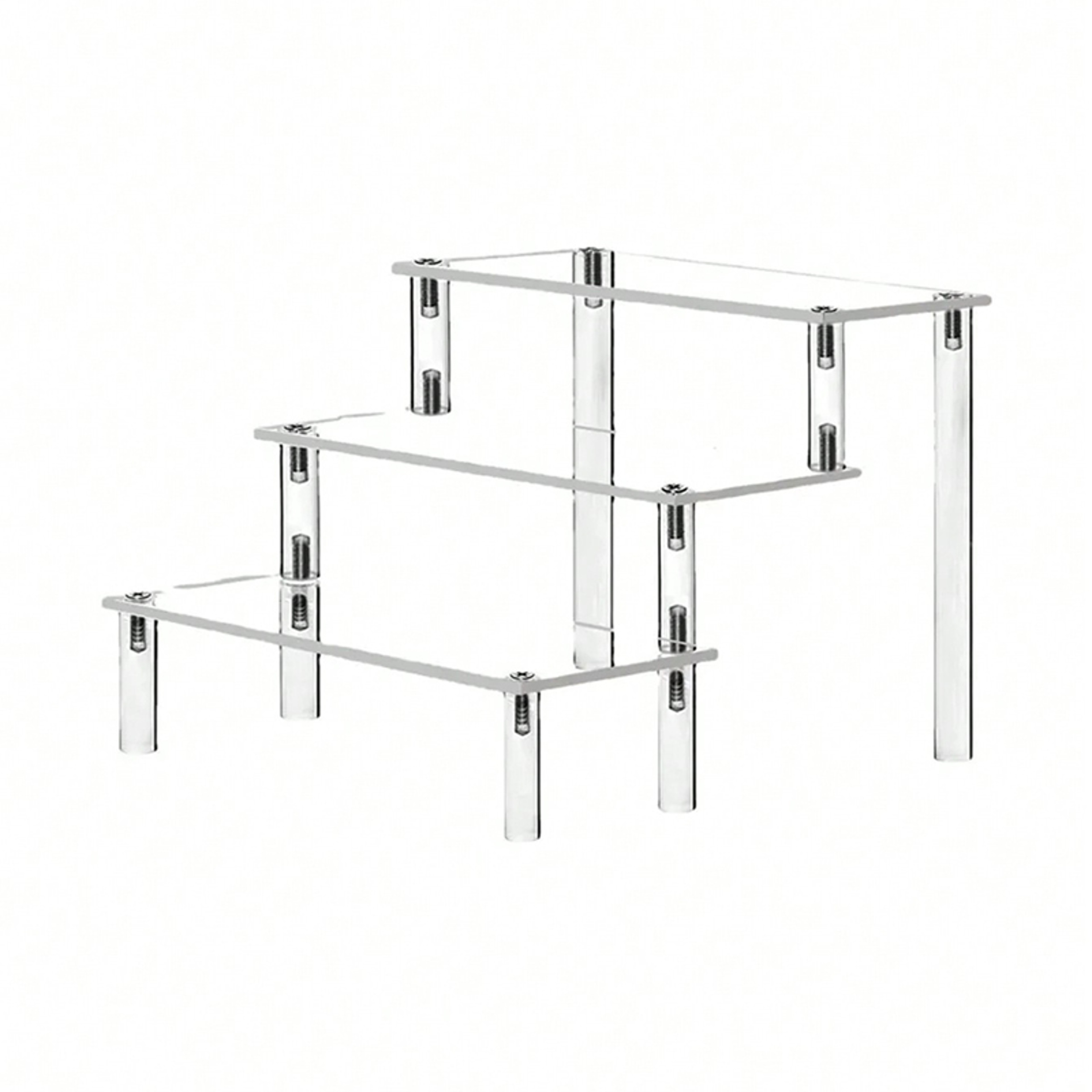 Clear Acrylic Cake Display Stand  Elegant Transparent Trapezoidal Dessert Rack For Cupcakes And Swe 3
