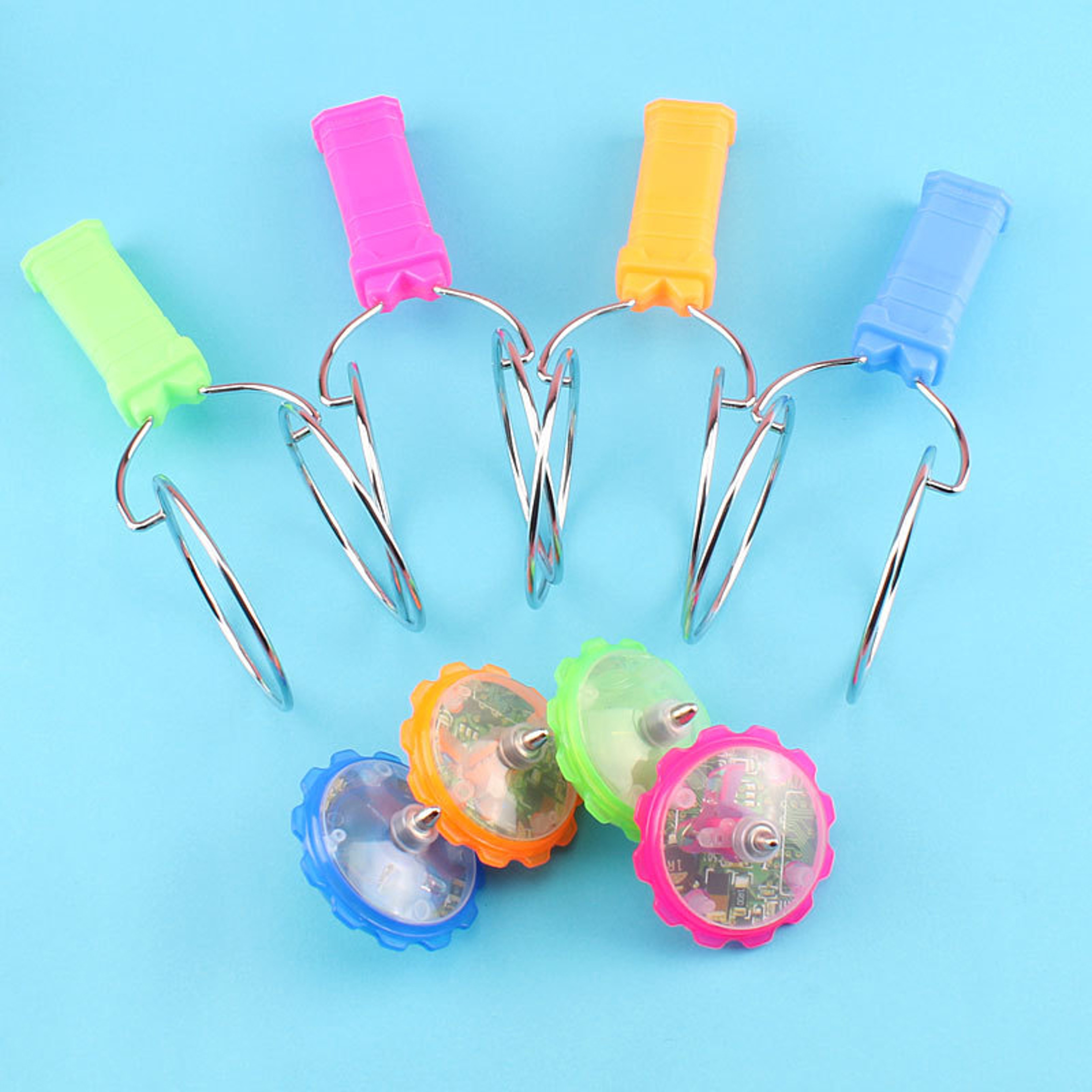 Magnetic Orbit Spinning Top Toy  Creative Hand Cranked LED Luminous Spinning Toy For Kids Ideal Gif 4