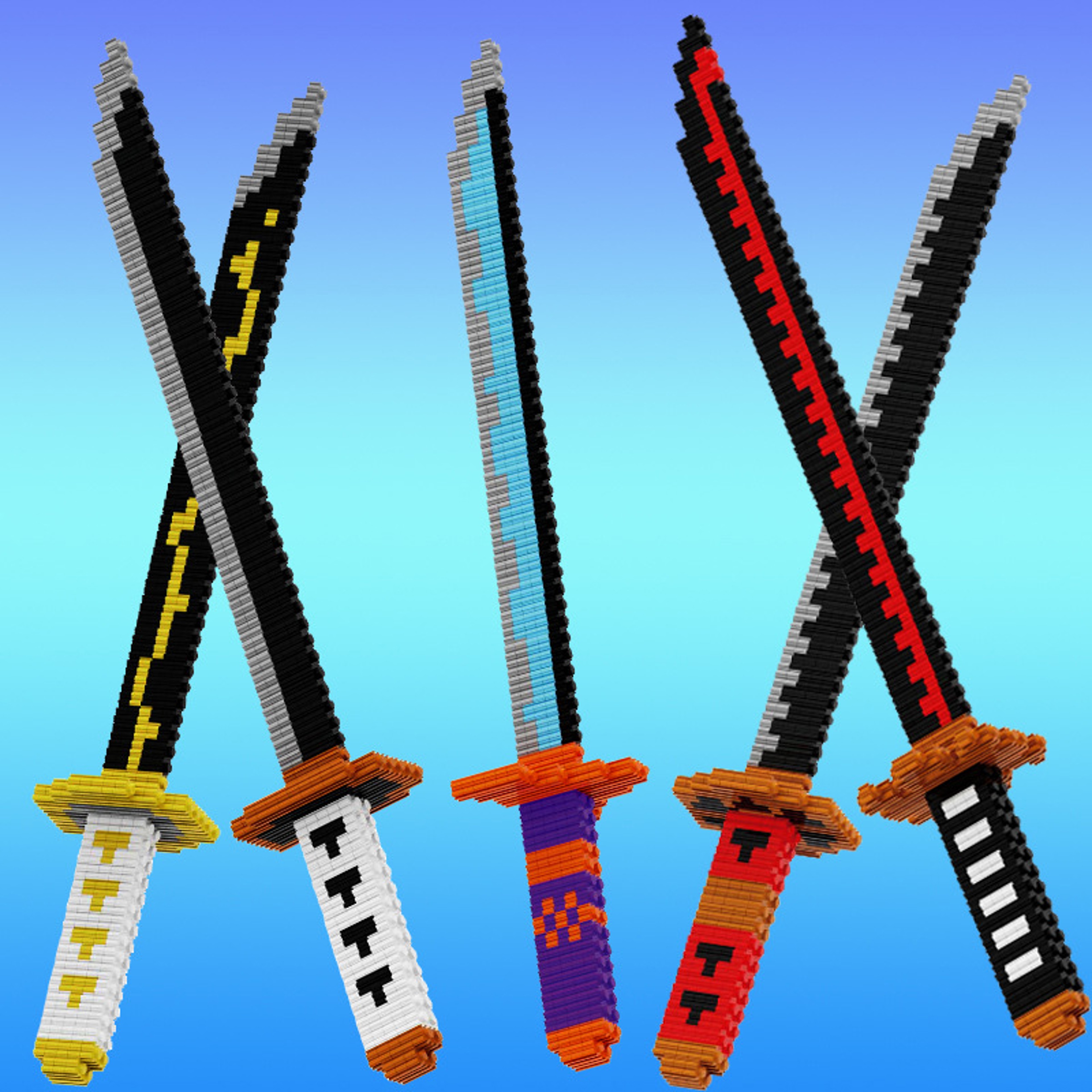 Samurai Sword Building Blocks Kit  Build Your Own Ninja Blade Katana Or Butterfly Nichirin Knife Wi 0