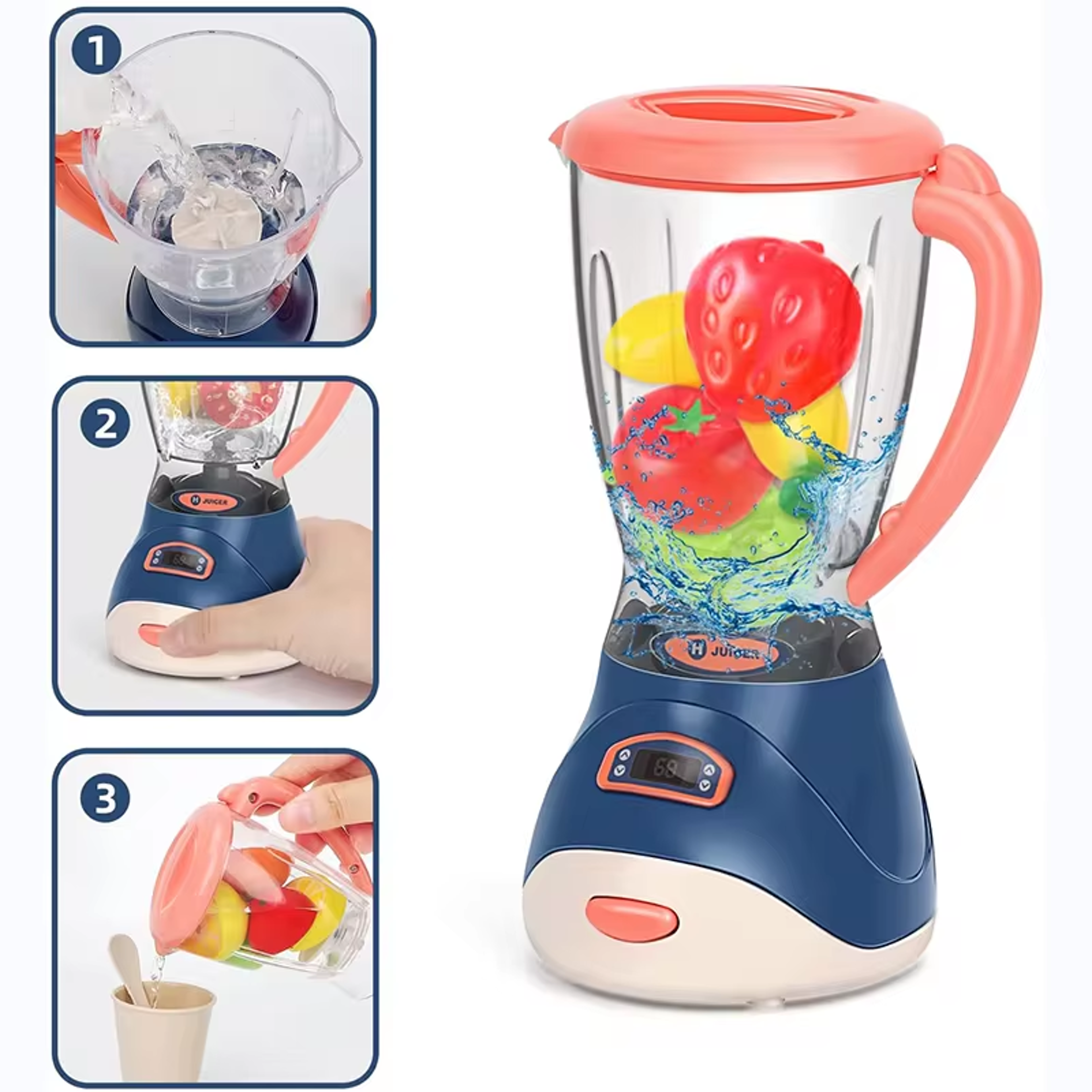 Mini Kitchen Appliance Play Set For Kids  Coffee Maker Blender Mixer And Toaster For Boys And Girls 3