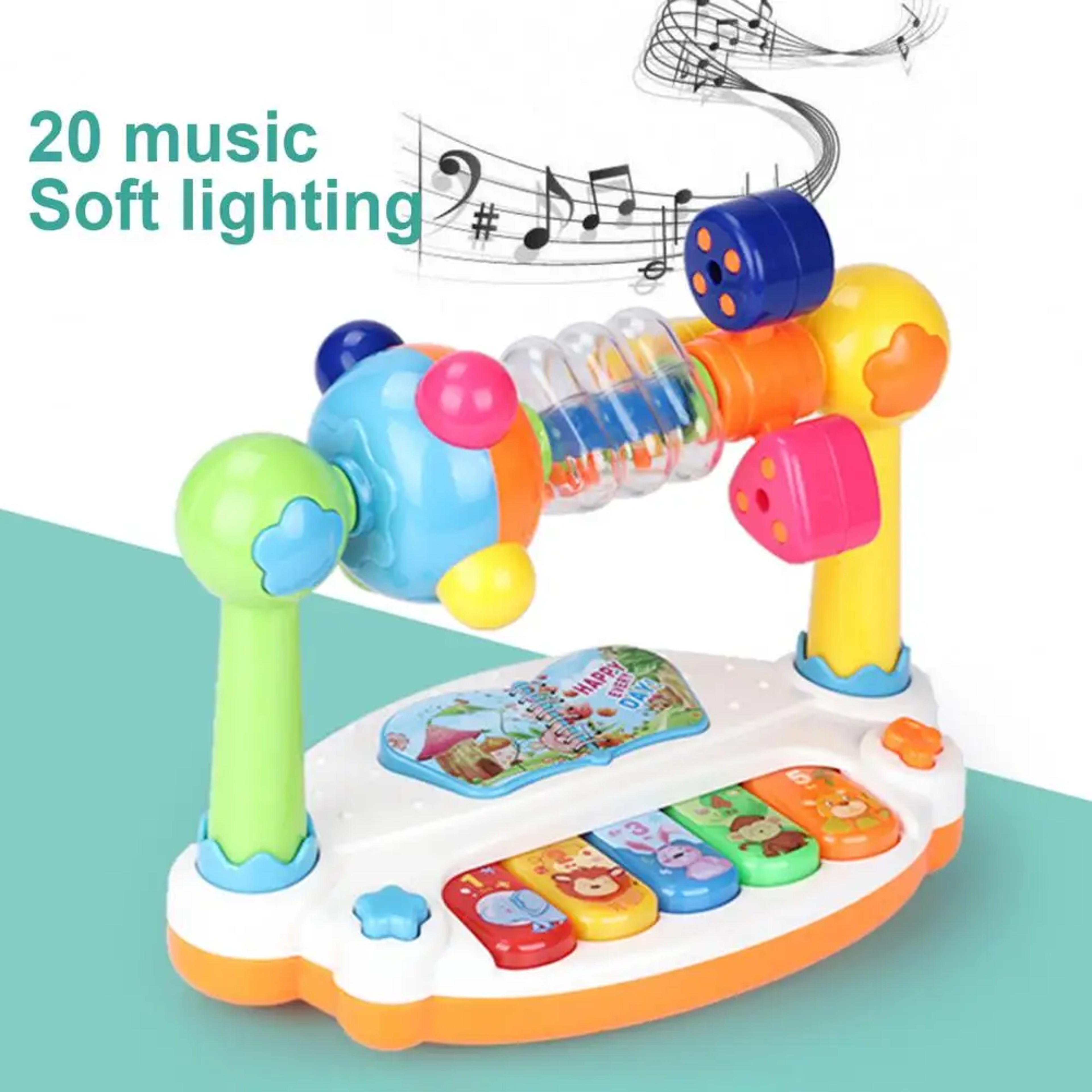 Rotating Baby Piano Toy with Light & Sound – Musical Early Education Keyboard for Toddlers – view 3