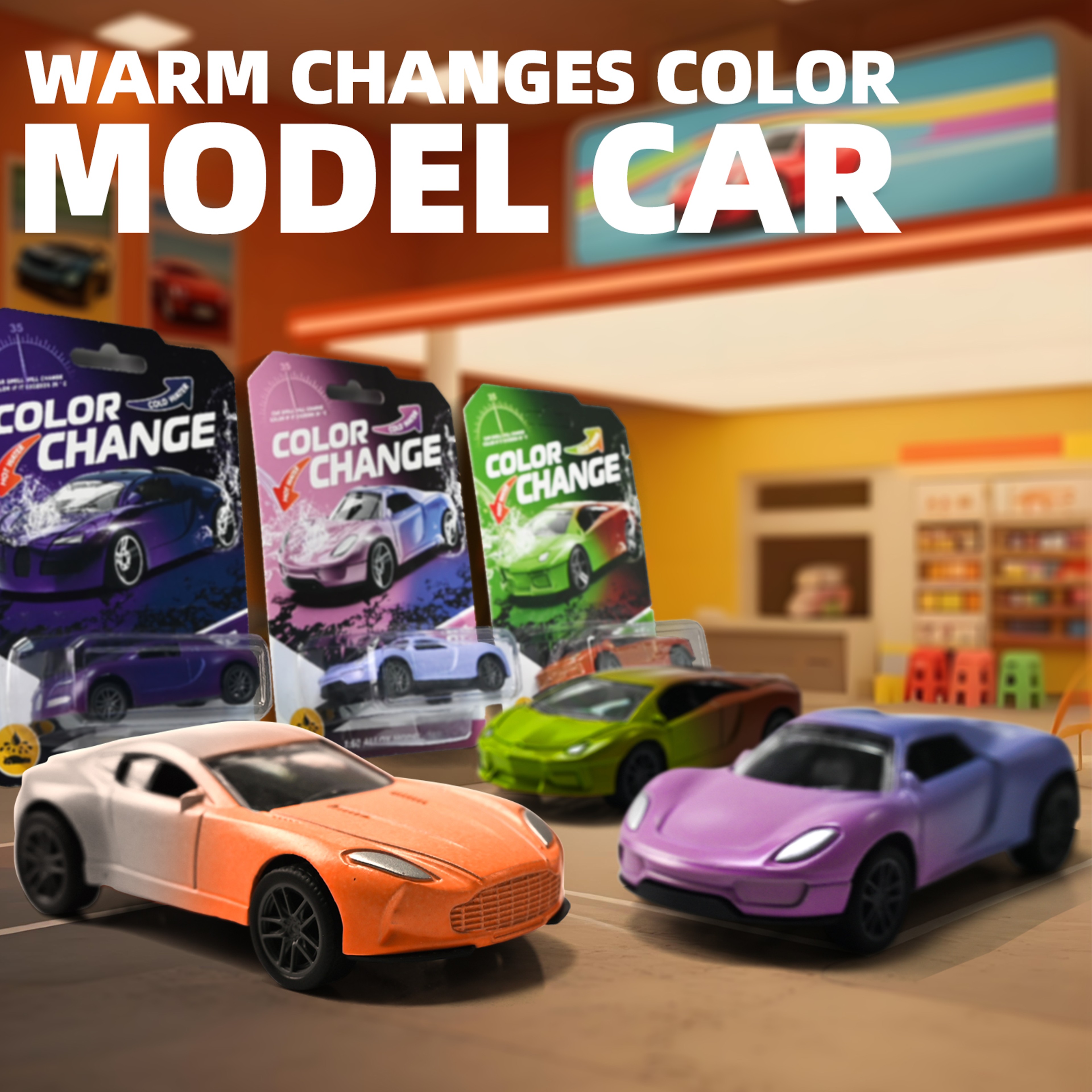 Color Changing Magic Mini Car  Pull Back Alloy Racing Car For Kids  Birthday Gift 5
