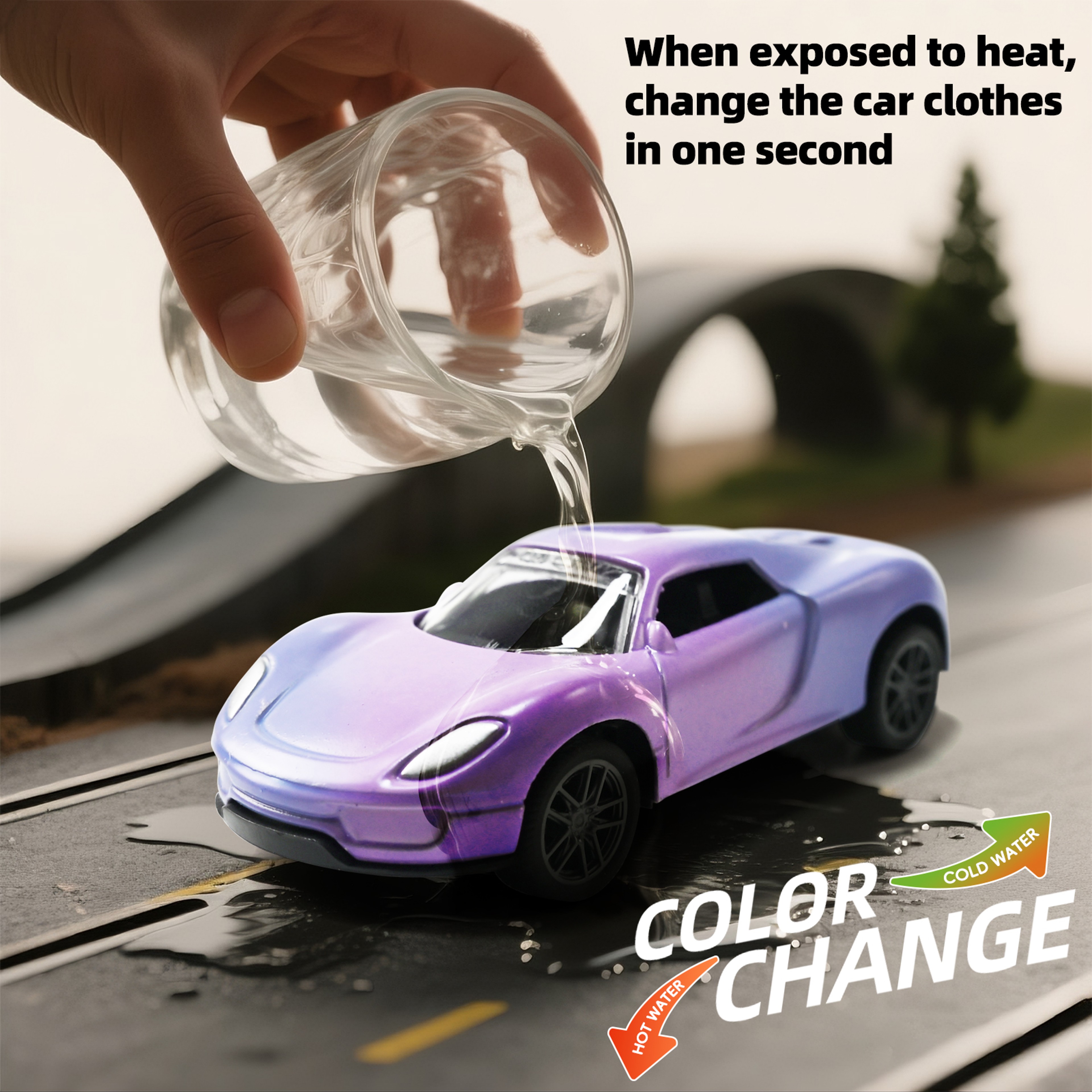 Color Changing Magic Mini Car  Pull Back Alloy Racing Car For Kids  Birthday Gift 6