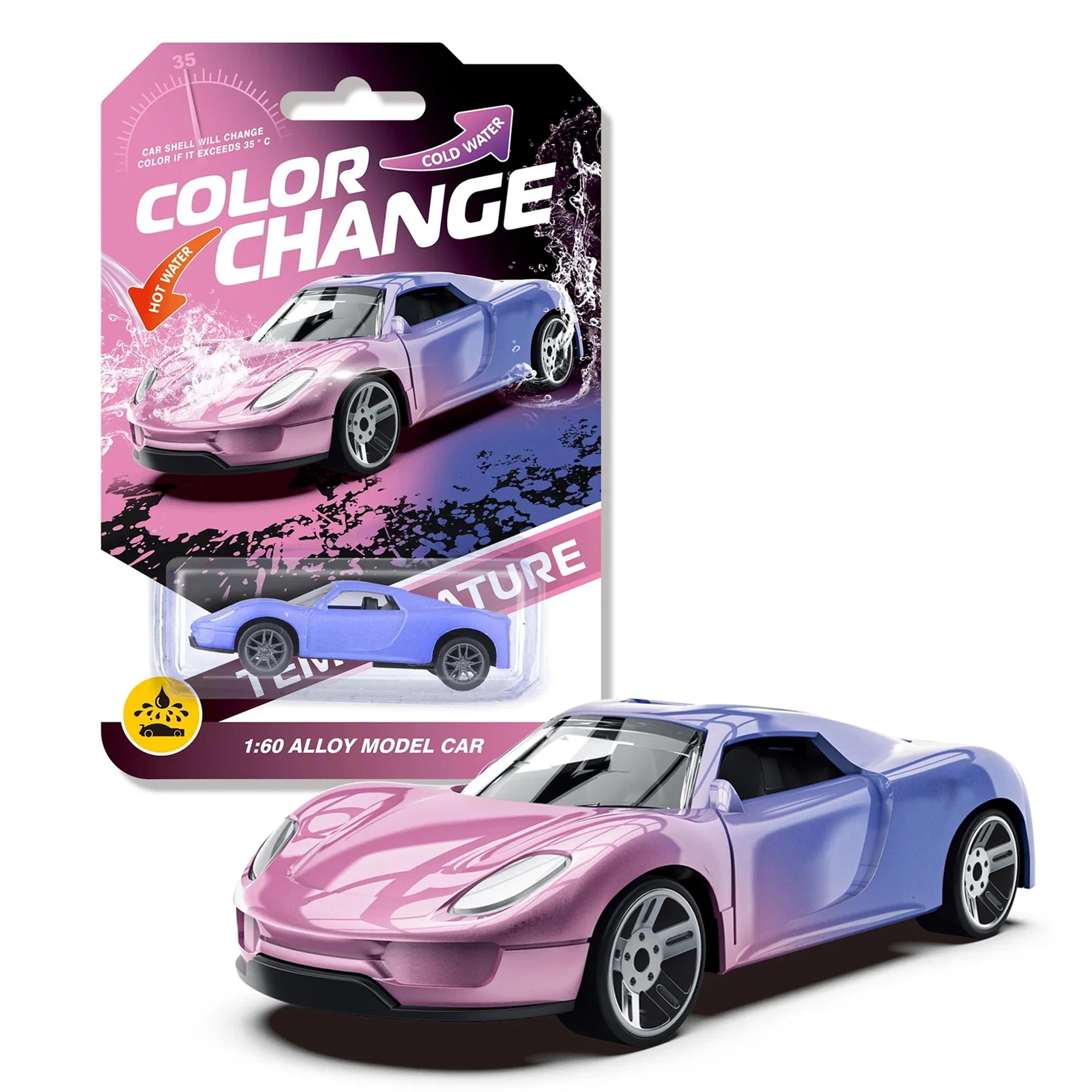Color Changing Magic Mini Car  Pull Back Alloy Racing Car For Kids  Birthday Gift 3
