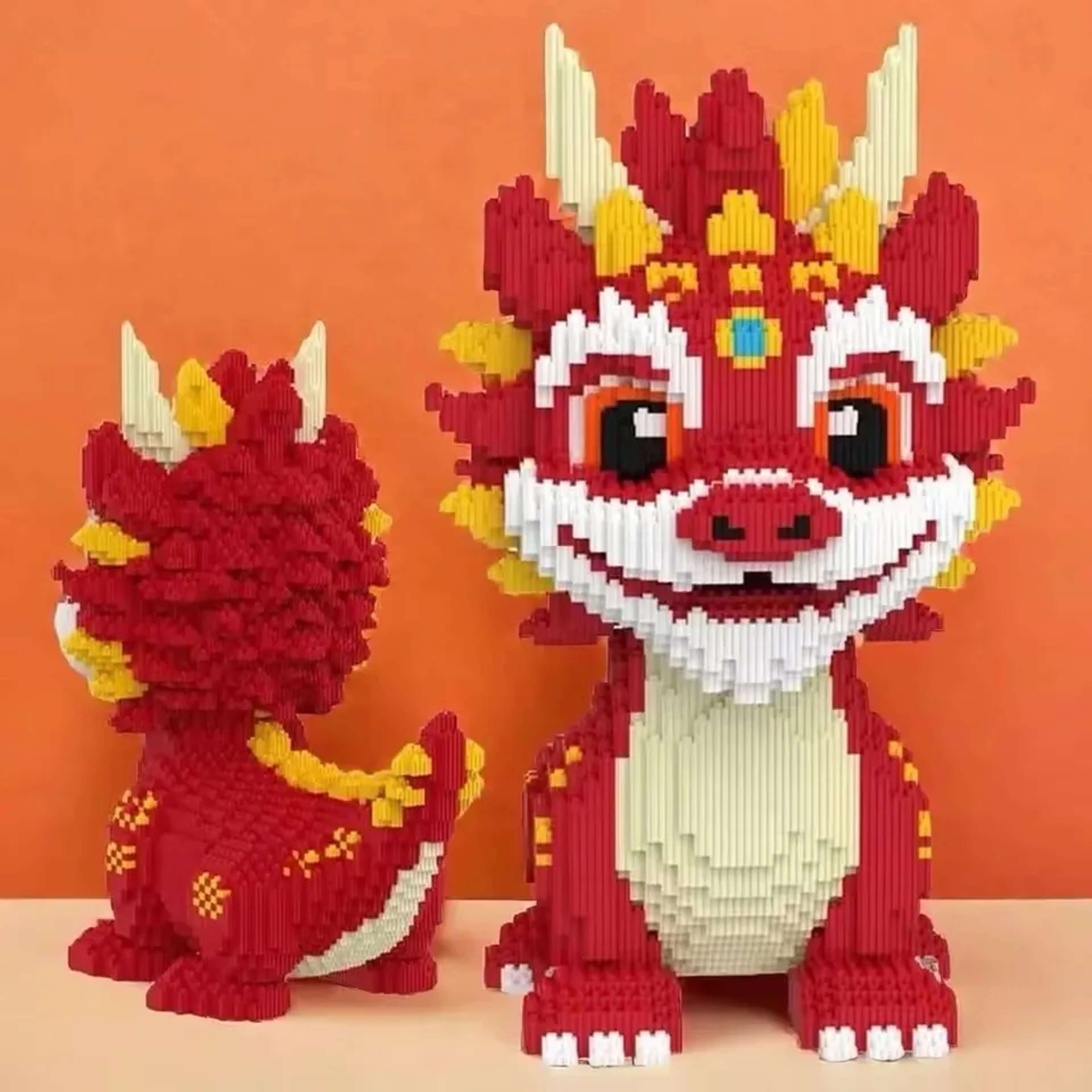 Mini Cartoon Dragon Building Blocks With Light  DIY Kids Toy For Christmas  Birthday Gifts 2