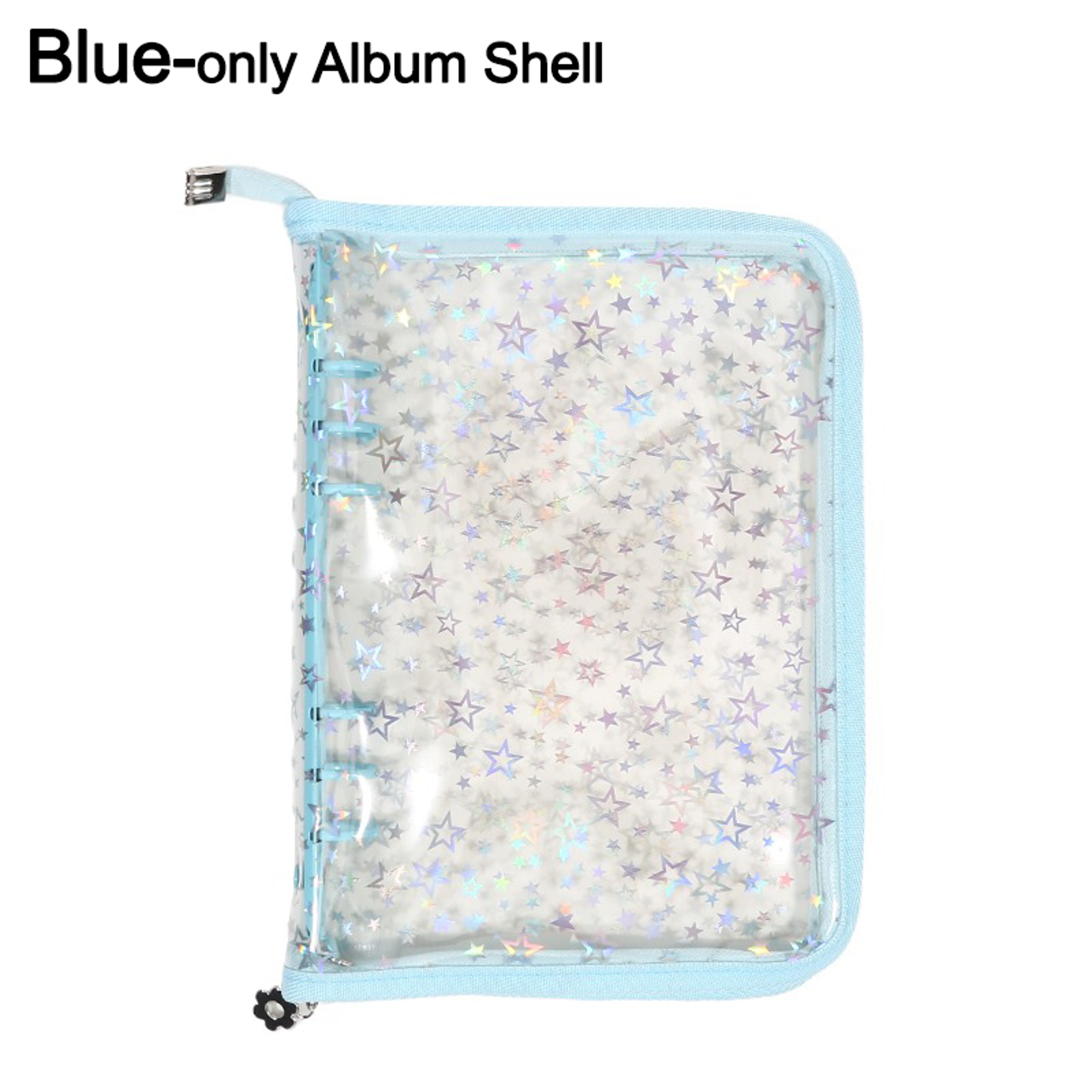 Laser Star Zipper Binder Collect Book  Transparent Kpop Idol Photo Album DIY Journal Stationery Org 4