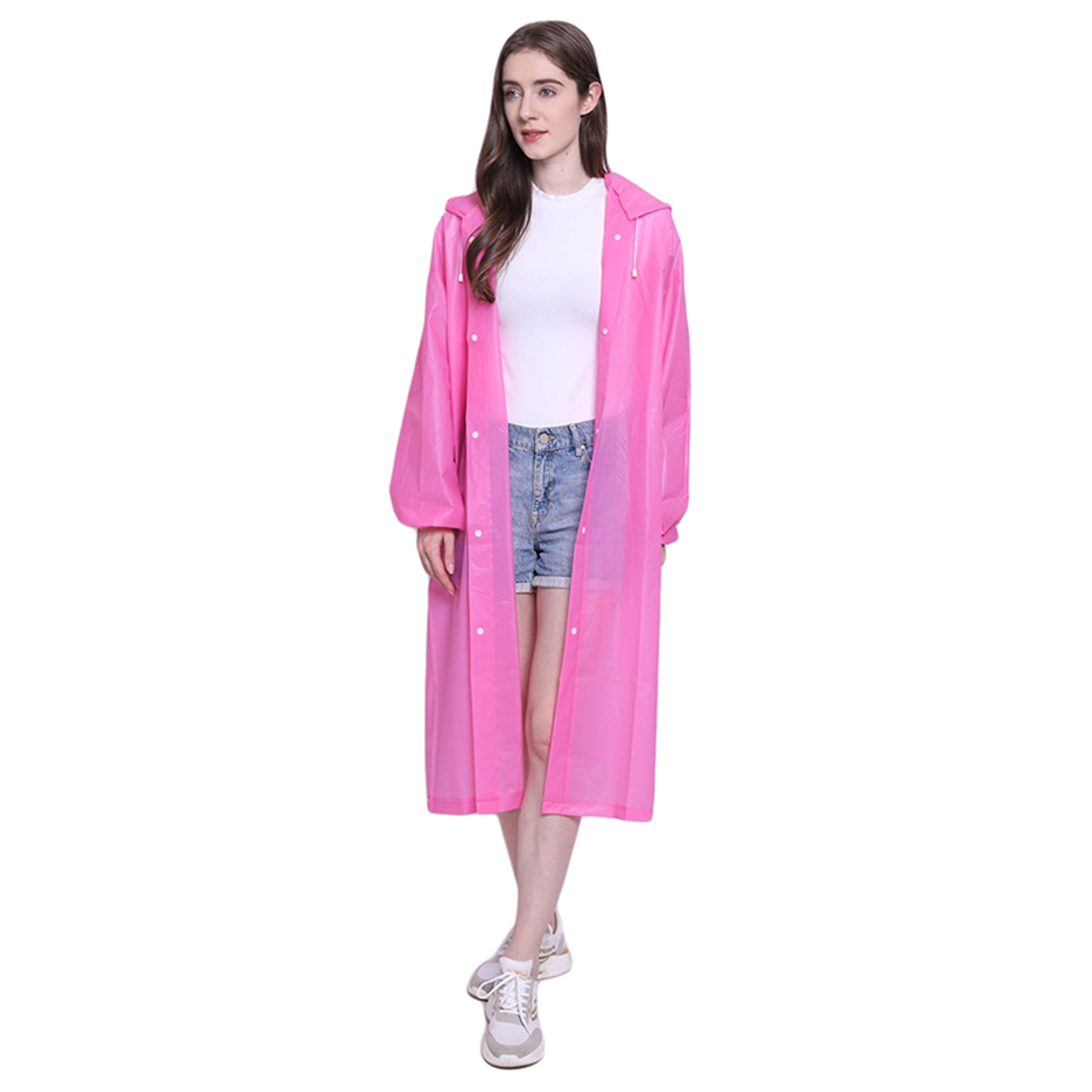 Waterproof PEVA Poncho Raincoat For Adults  Lightweight Reusable Camping  Outdoor Rain Gear 2