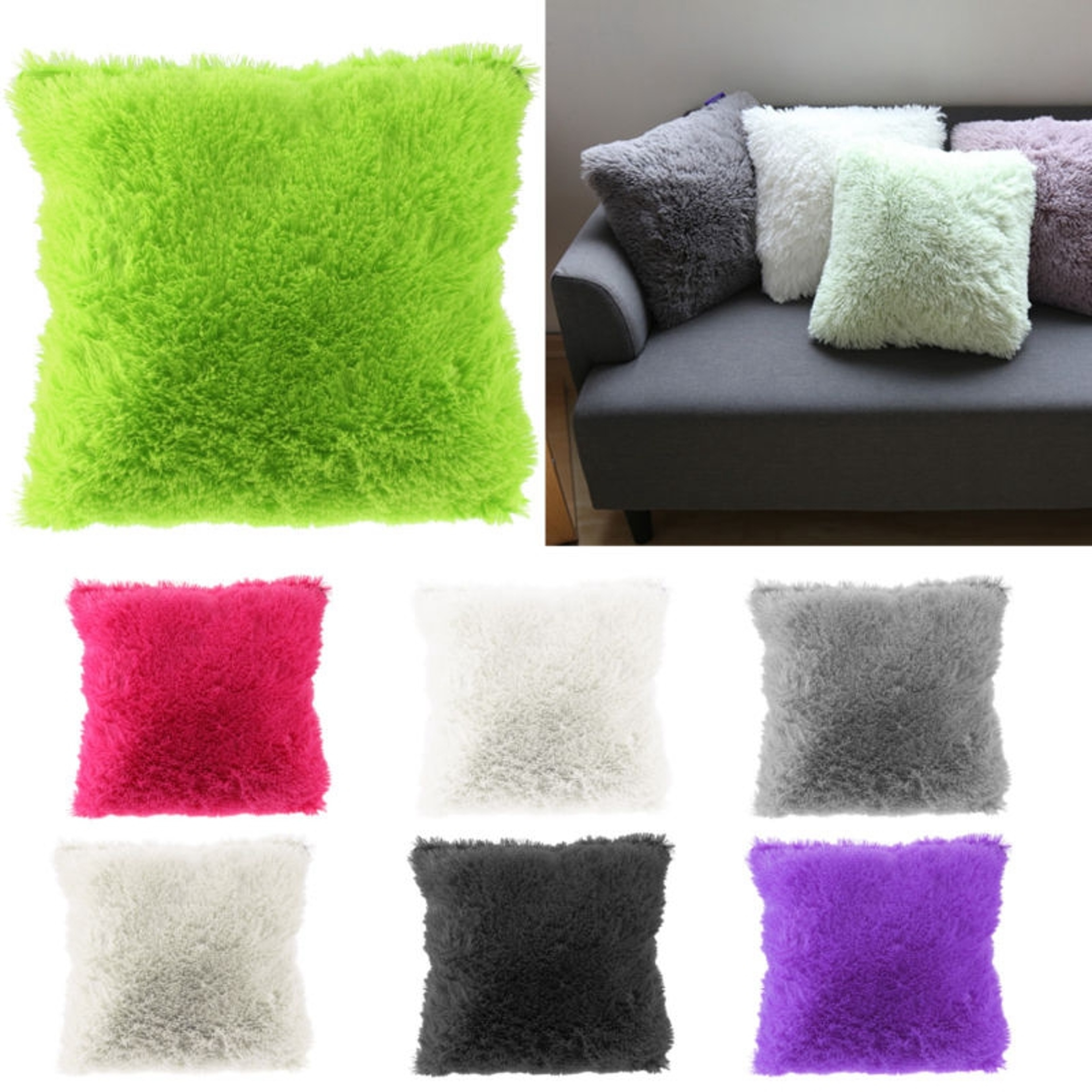 Soft Plush Velvet Cushion Cover  Luxurious Fluffy Sofa Pillow Case For Cozy Home Decor 1