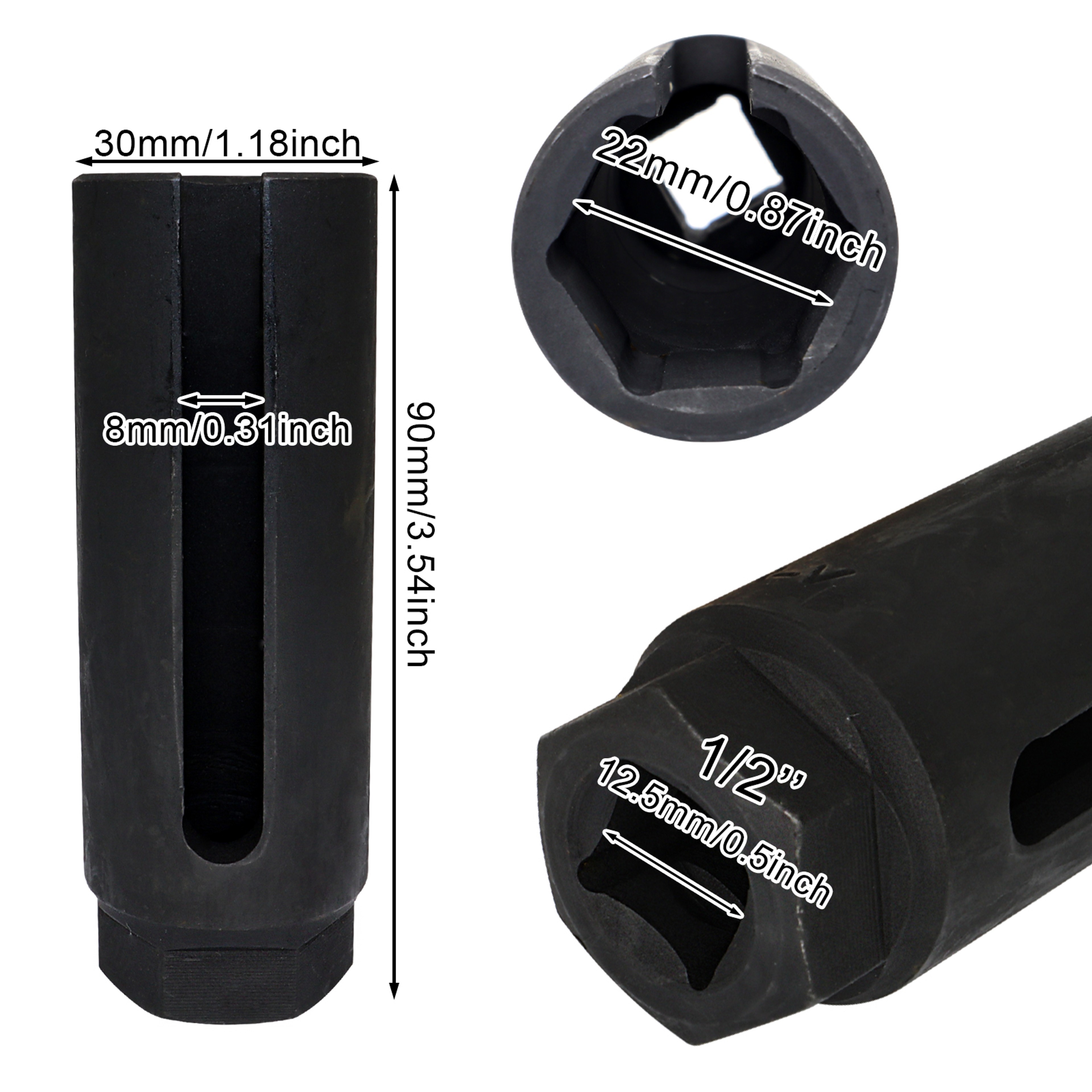 Oxygen Vacuum Lambda Sensor Removal Socket Kit  CRV Steel Car Tool 5