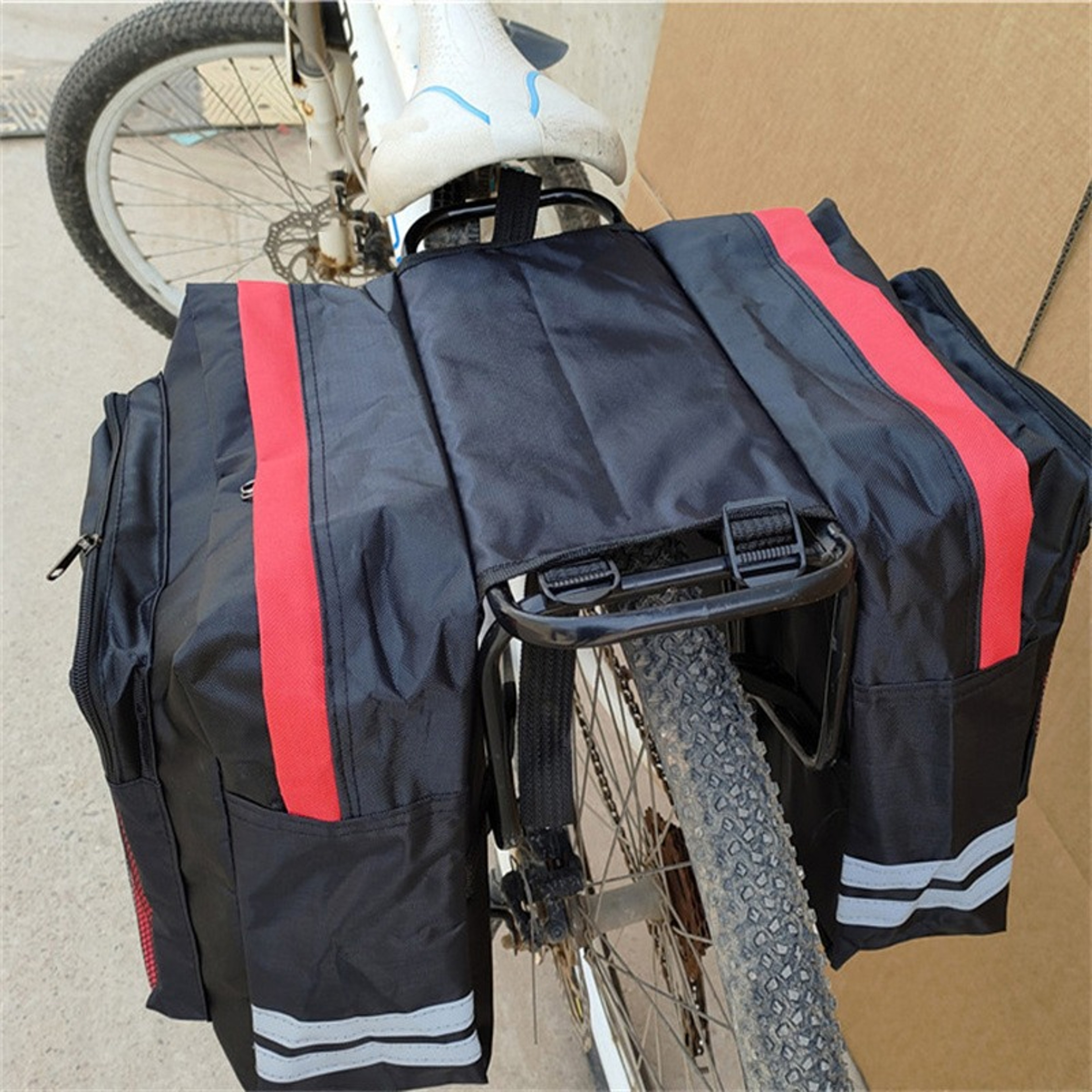 Bike Rear Rack Bag  Double Side Trunk Bag For Mountain  Road Bicycles Tail Seat Pack Luggage Carrie 0