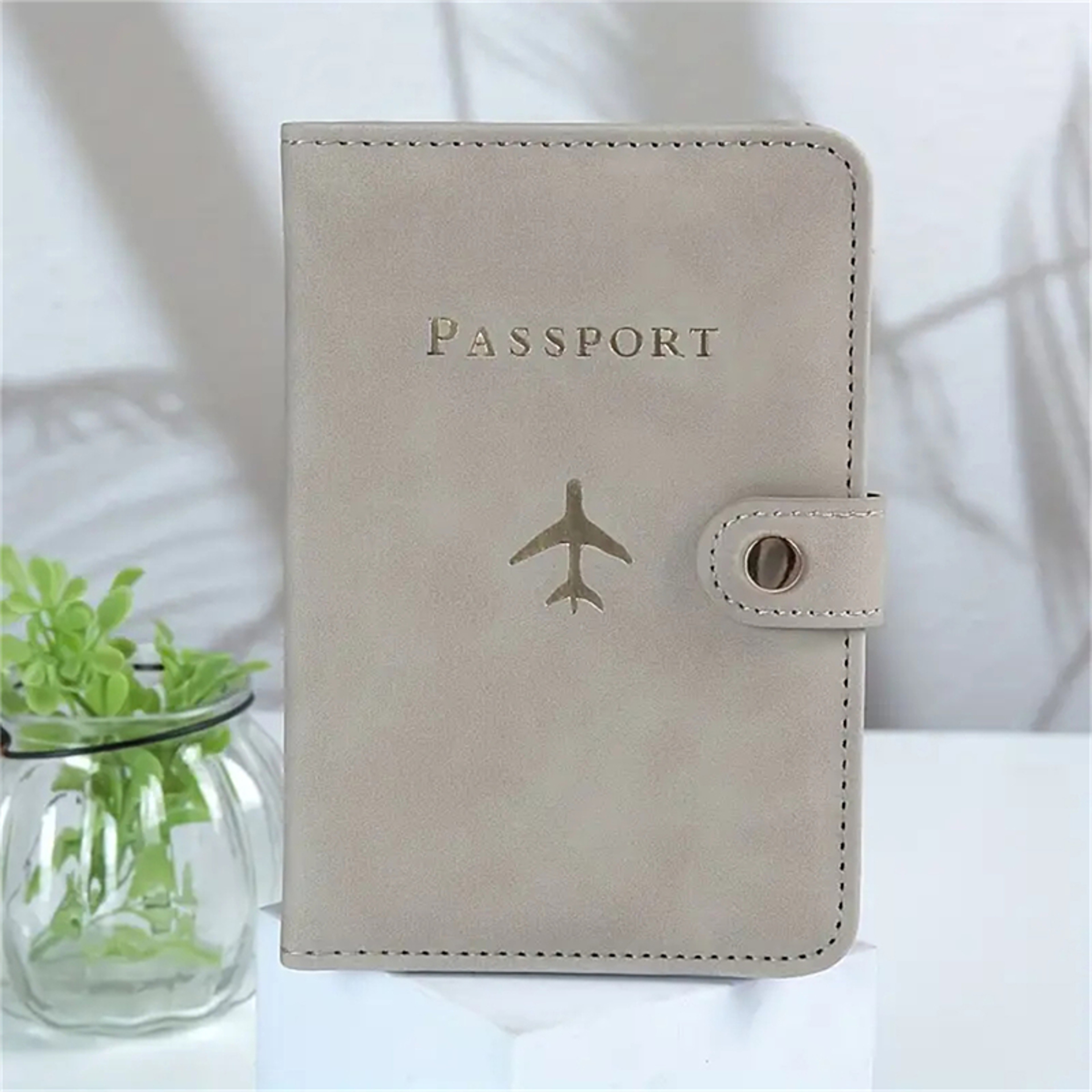 Travel Passport Cover For Men And Women  PU Leather Wallet With Card Slots 3