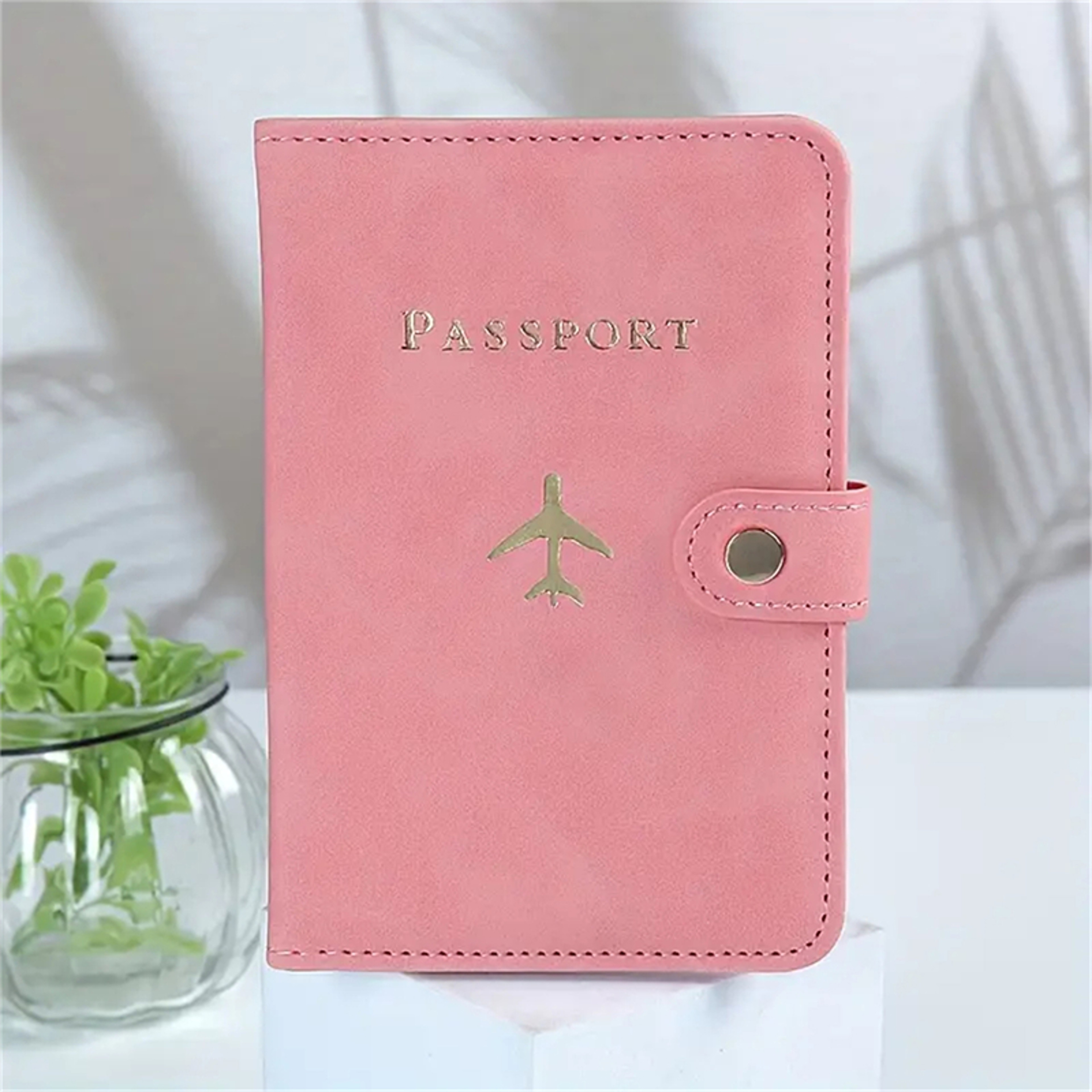 Travel Passport Cover For Men And Women  PU Leather Wallet With Card Slots 4