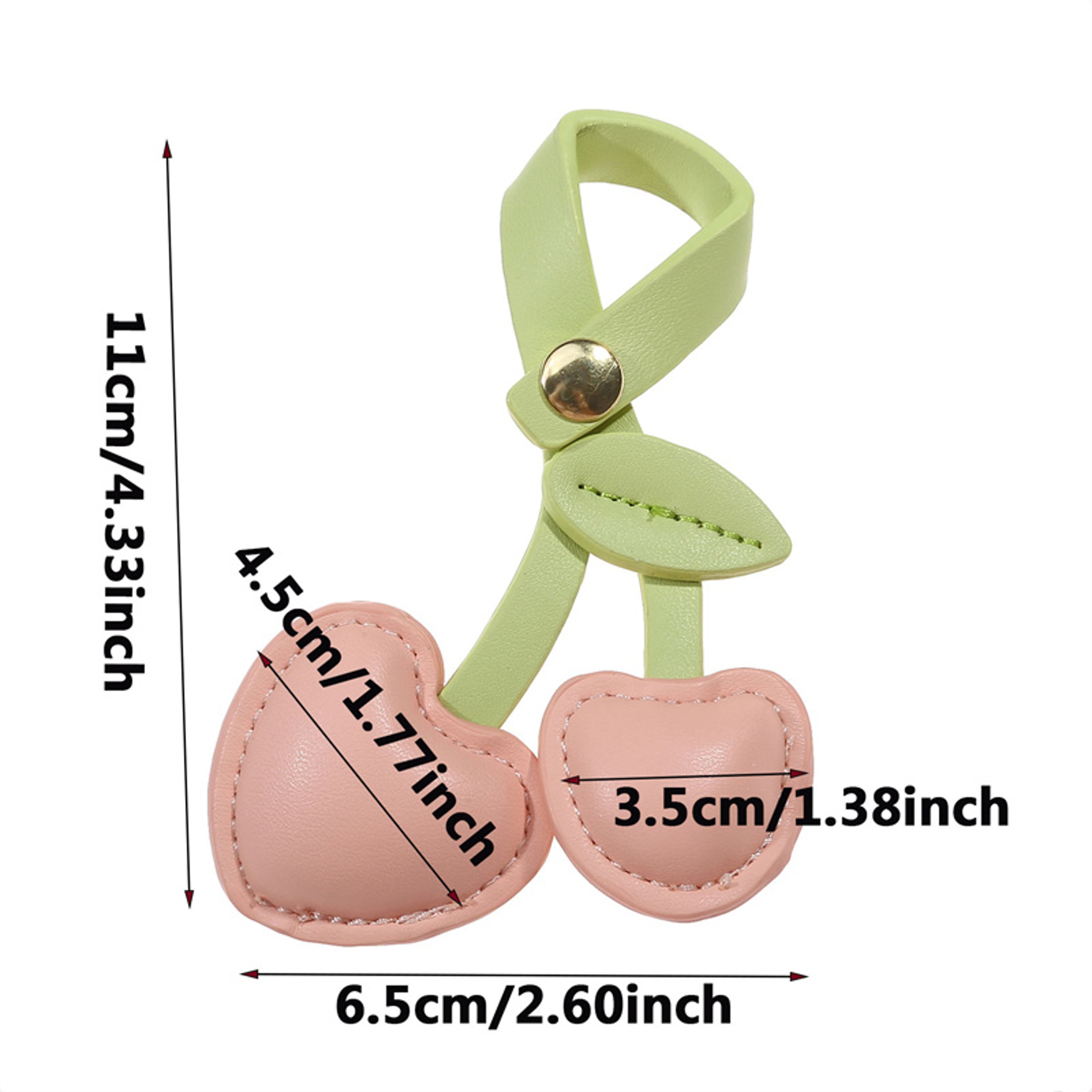 Cherry Keychain Pendant  DIY Craft Accessories For Bag Decoration Heart Key Chain  Cute  Customizab 5