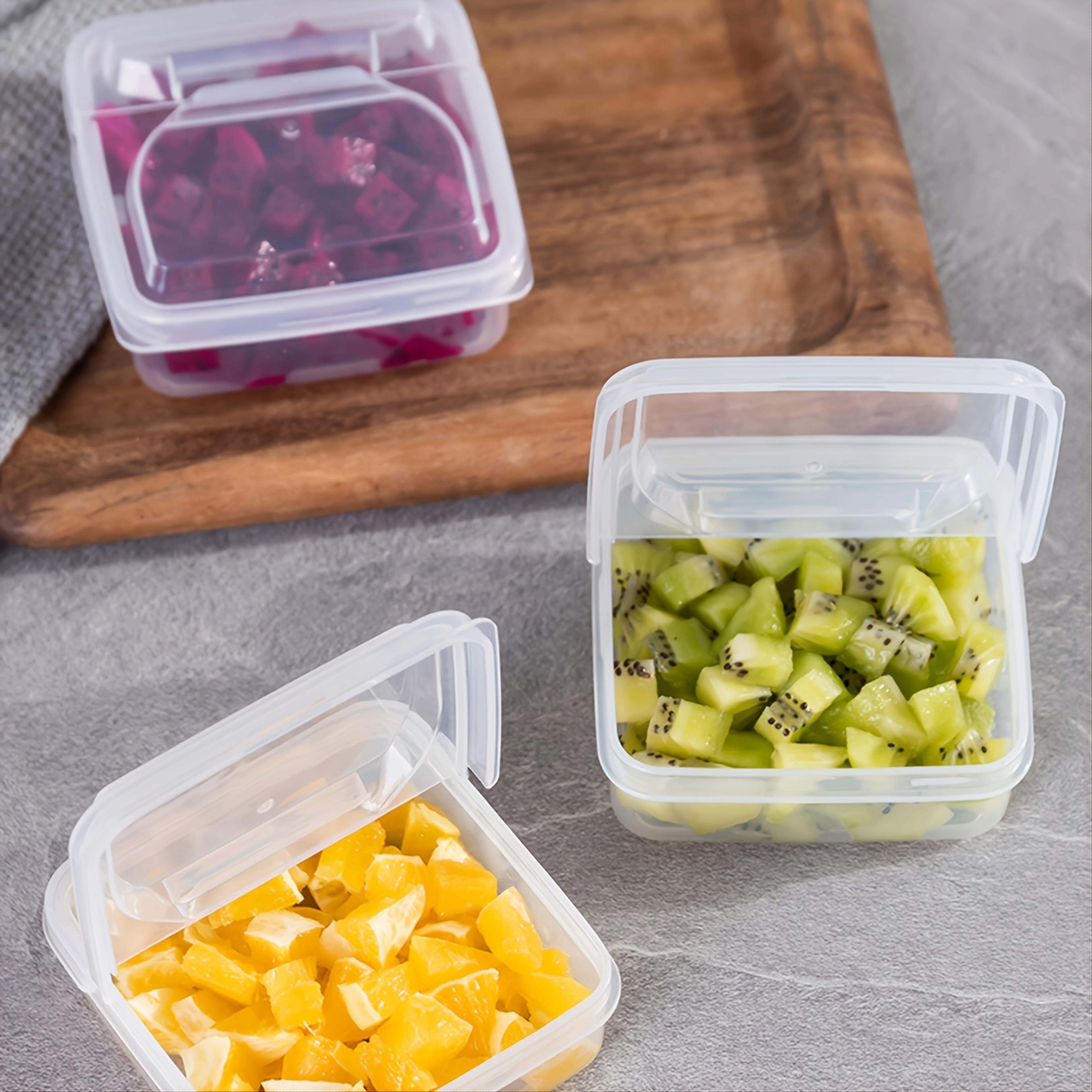 Plastic Refrigerator Cheese Storage Box  Cheese  Butter Block Container With Lid 2