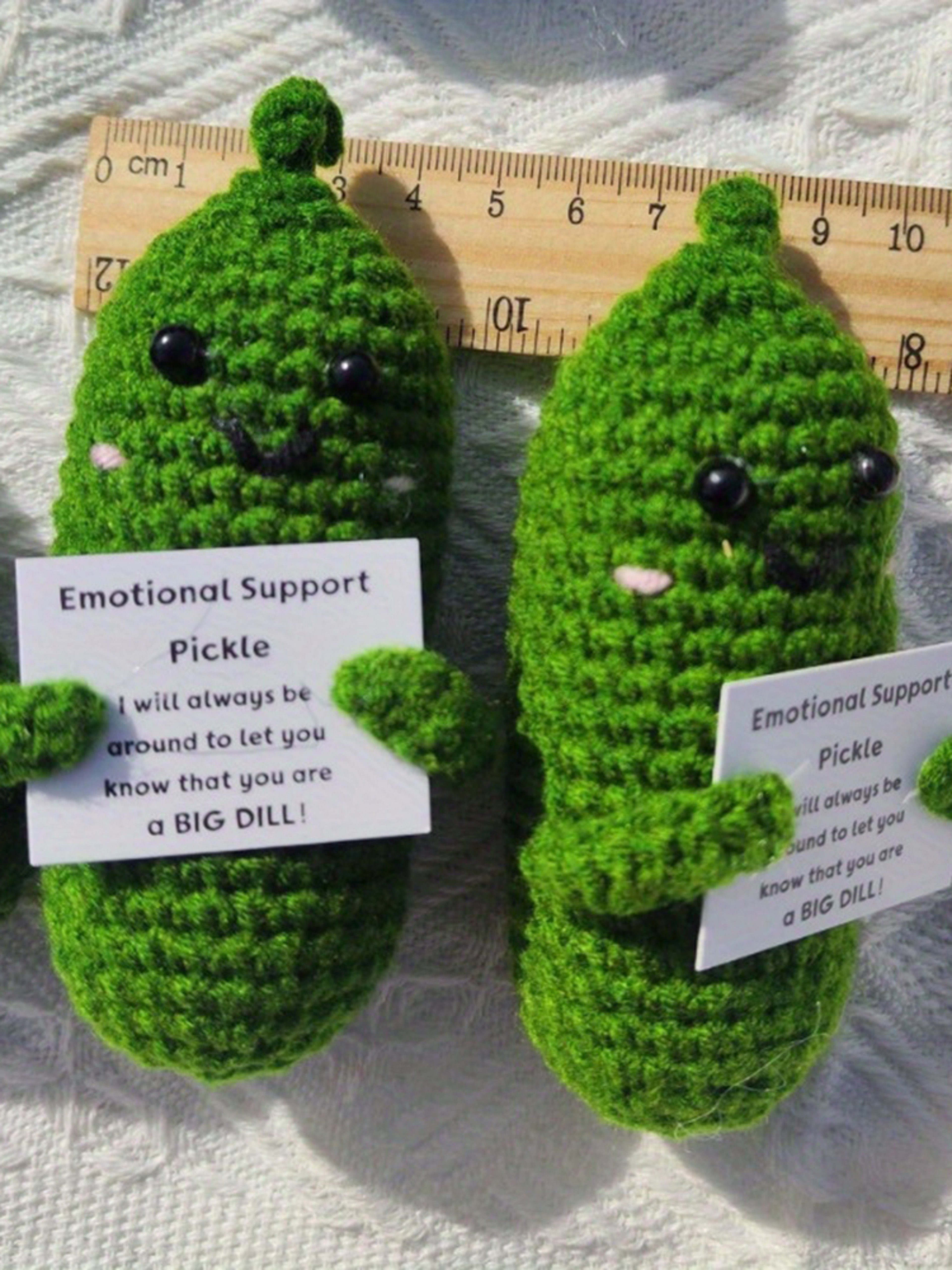 Cute Handmade Plush Cucumber Doll With Positive Message  Perfect Valentines Day Gift For Kids  Coup 1