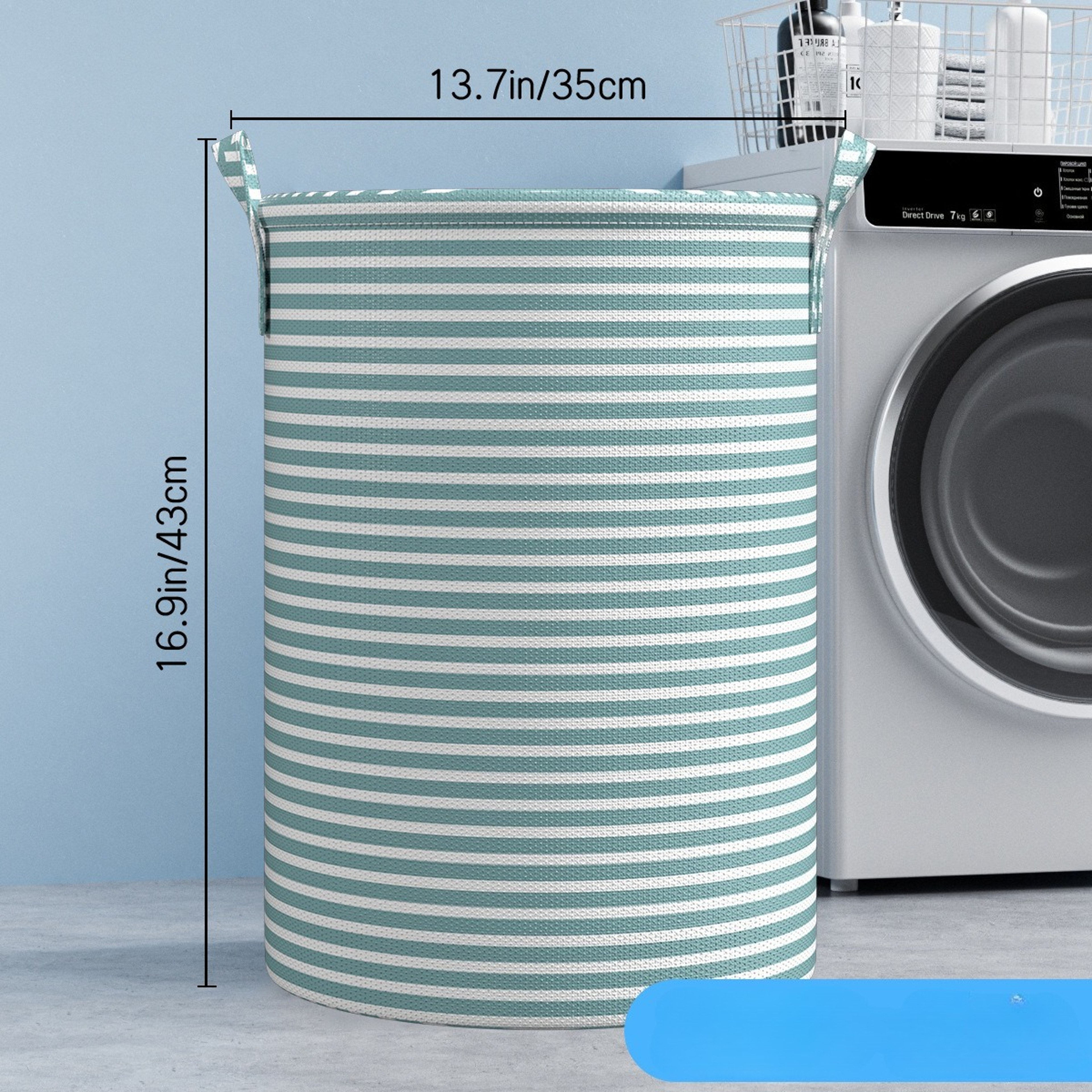Foldable Minimalist Striped Laundry Basket  MultiPurpose Collapsible Storage For Bathroom Bedroom A 5