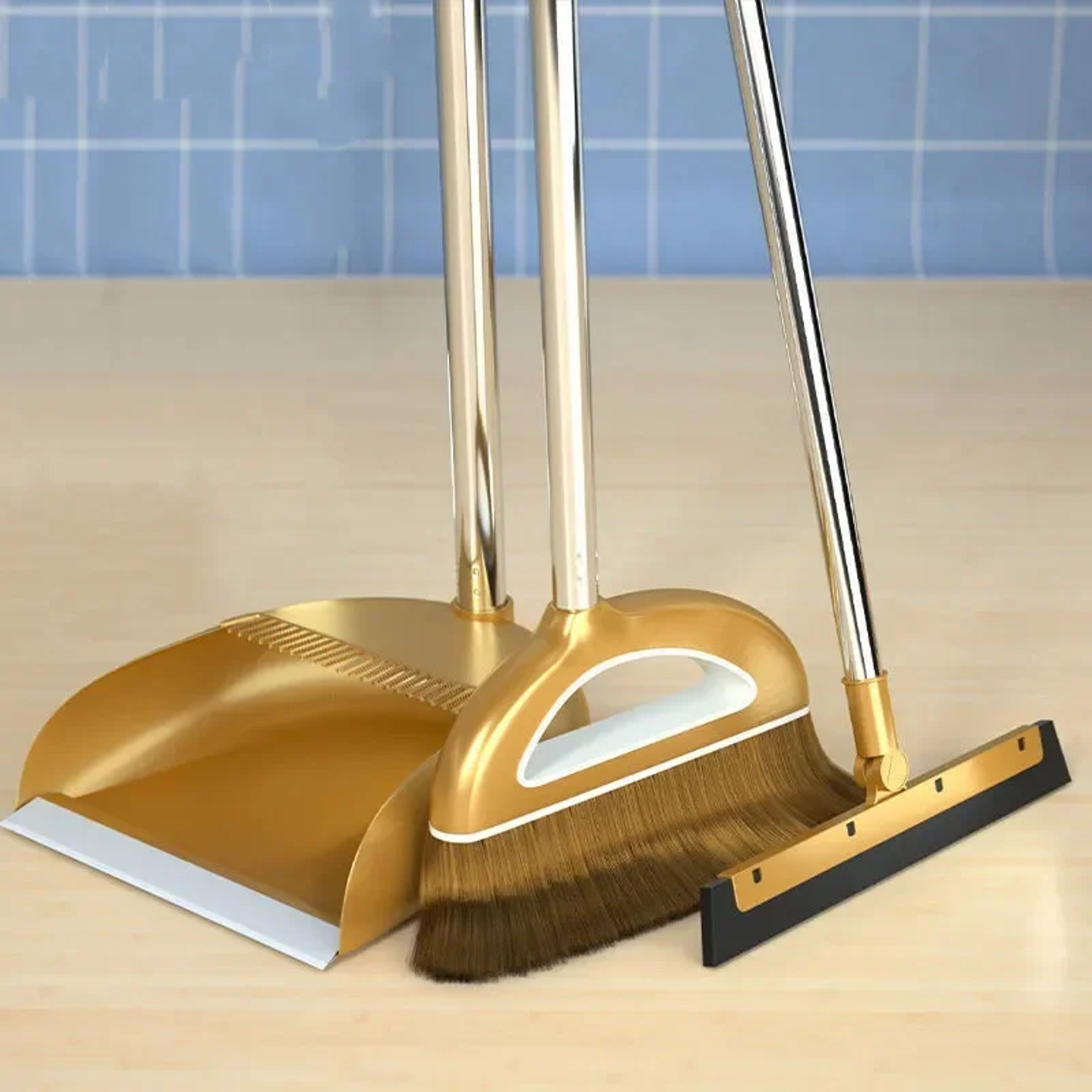 Magic Broom And Dustpan Set  Multifunctional Sweeper Wiper For Home Floors 0