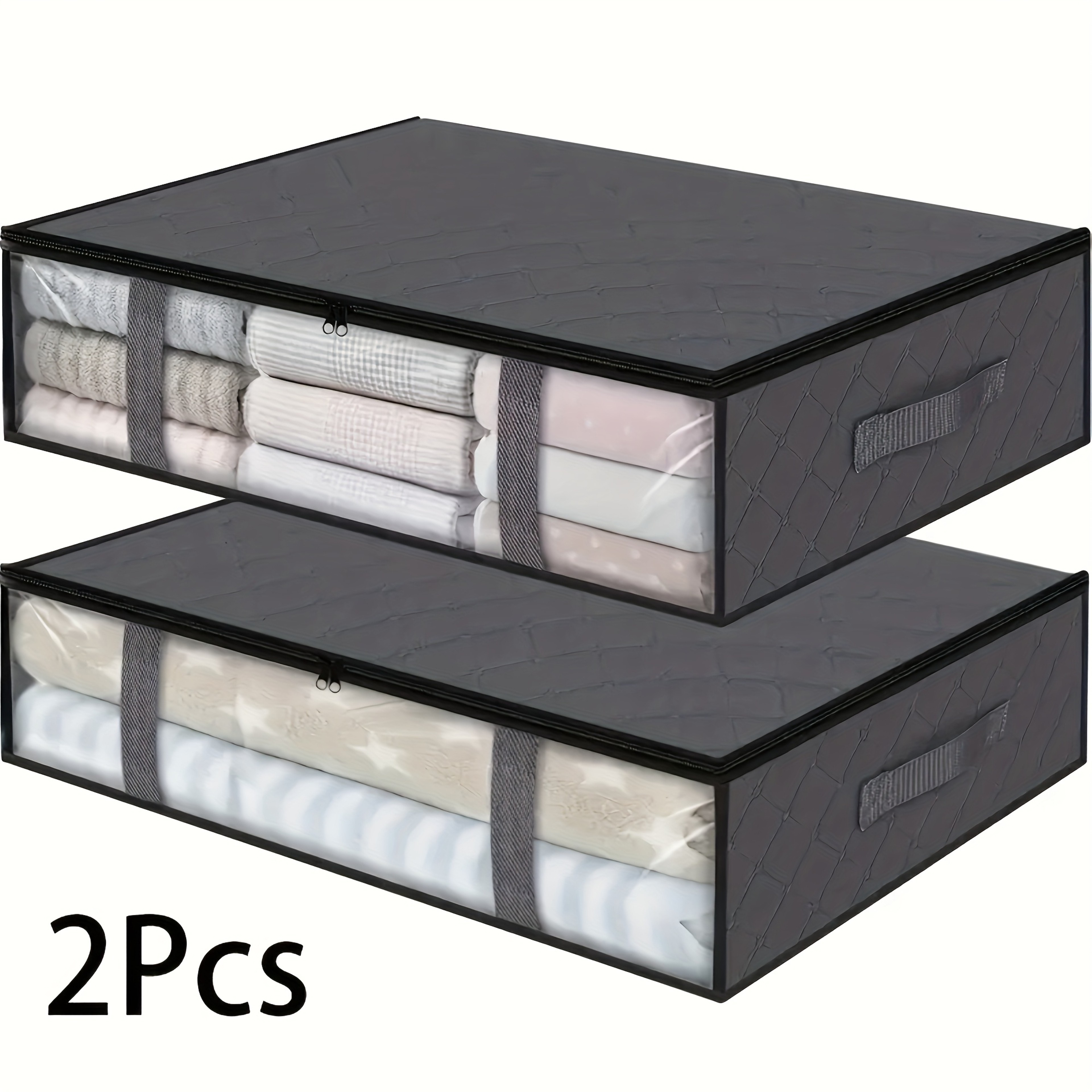 Premium Under Bed Storage Bag For Bedding And Clothes With Clear Window And Durable Handles 5