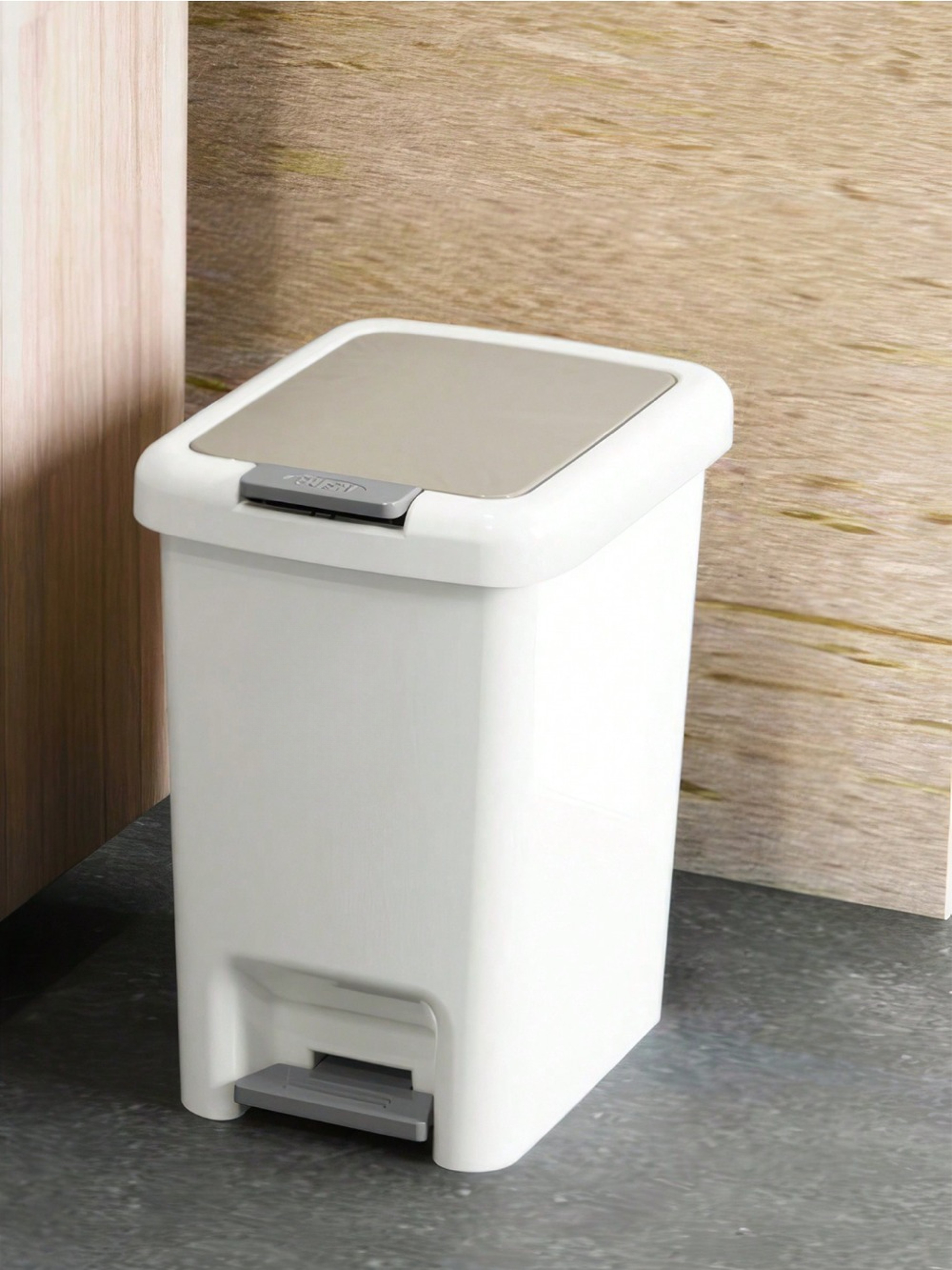 Modern Slim Foot Pedal Trash Can With Lid For Bathroom Kitchen And Office 1