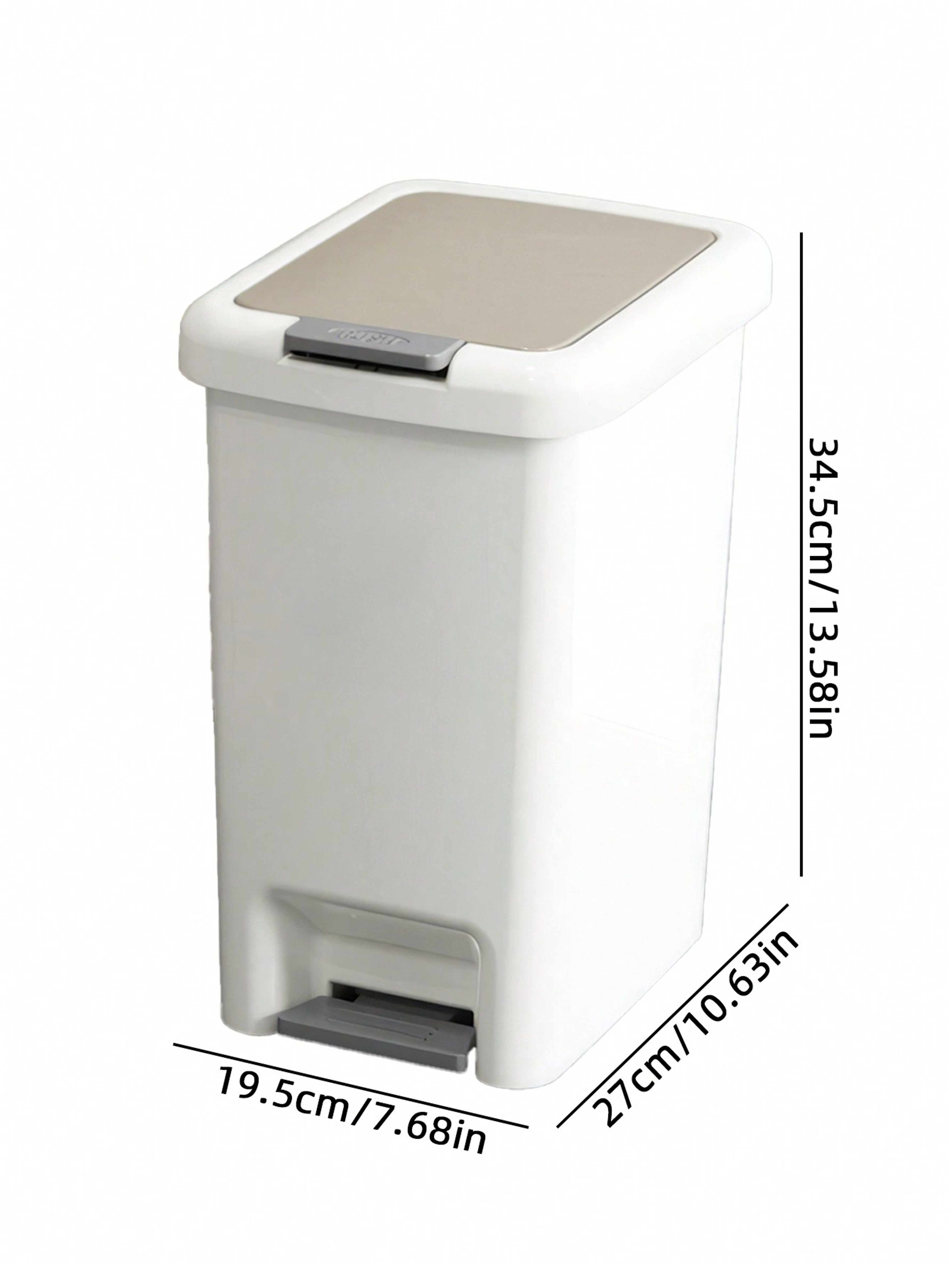 Modern Slim Foot Pedal Trash Can With Lid For Bathroom Kitchen And Office 5